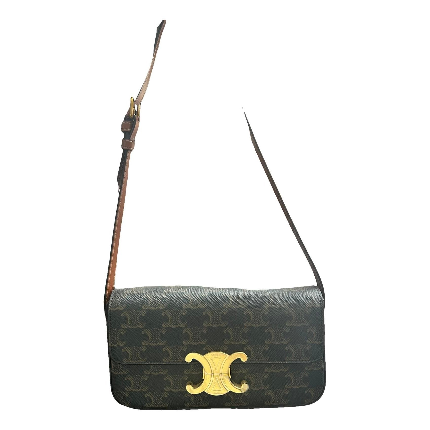 Triomphe Long cloth handbag