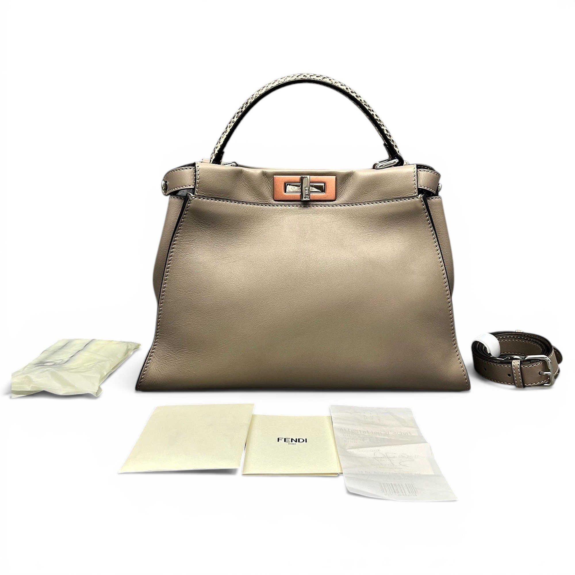 Peekaboo leather handbag