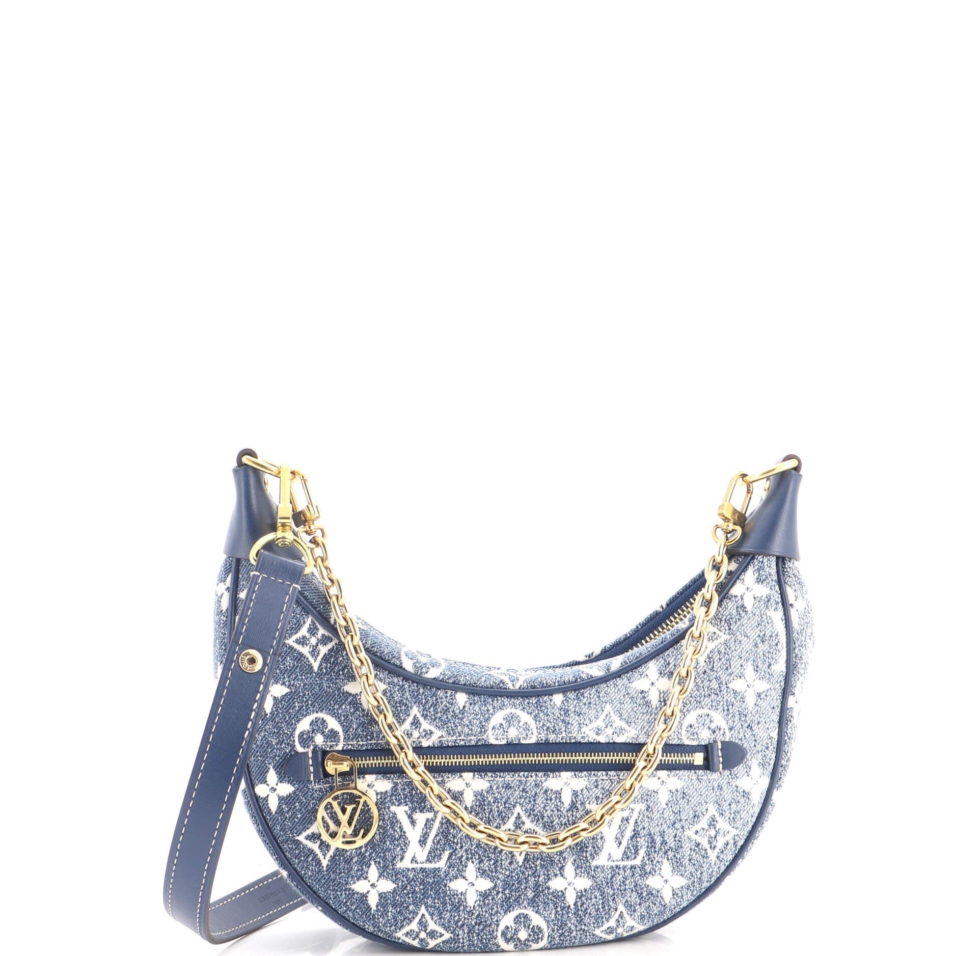 Loop Handbag Monogram Jacquard Denim
