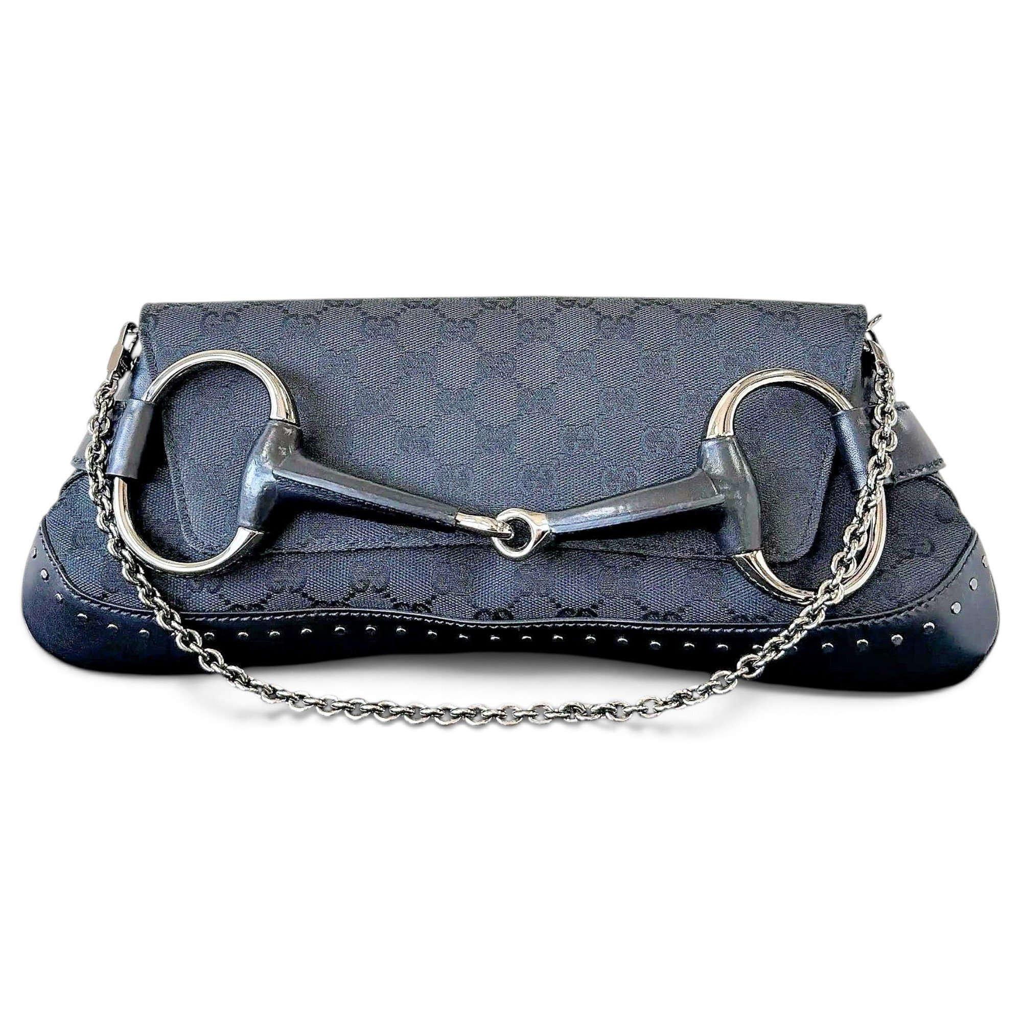 Horsebit Chain cloth handbag