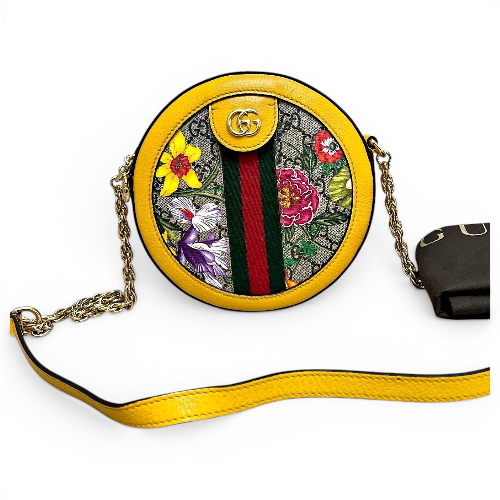 Ophidia Round leather handbag