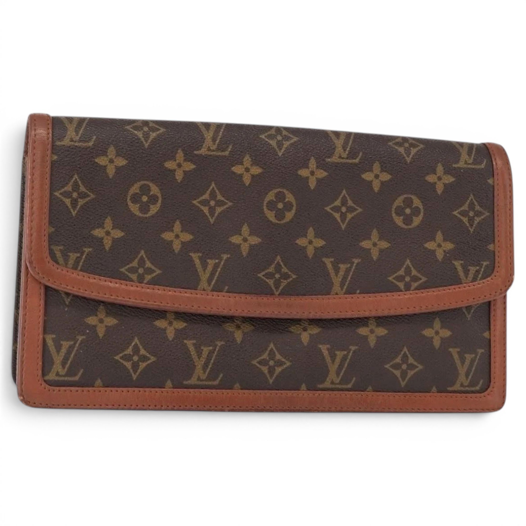 Leather clutch bag