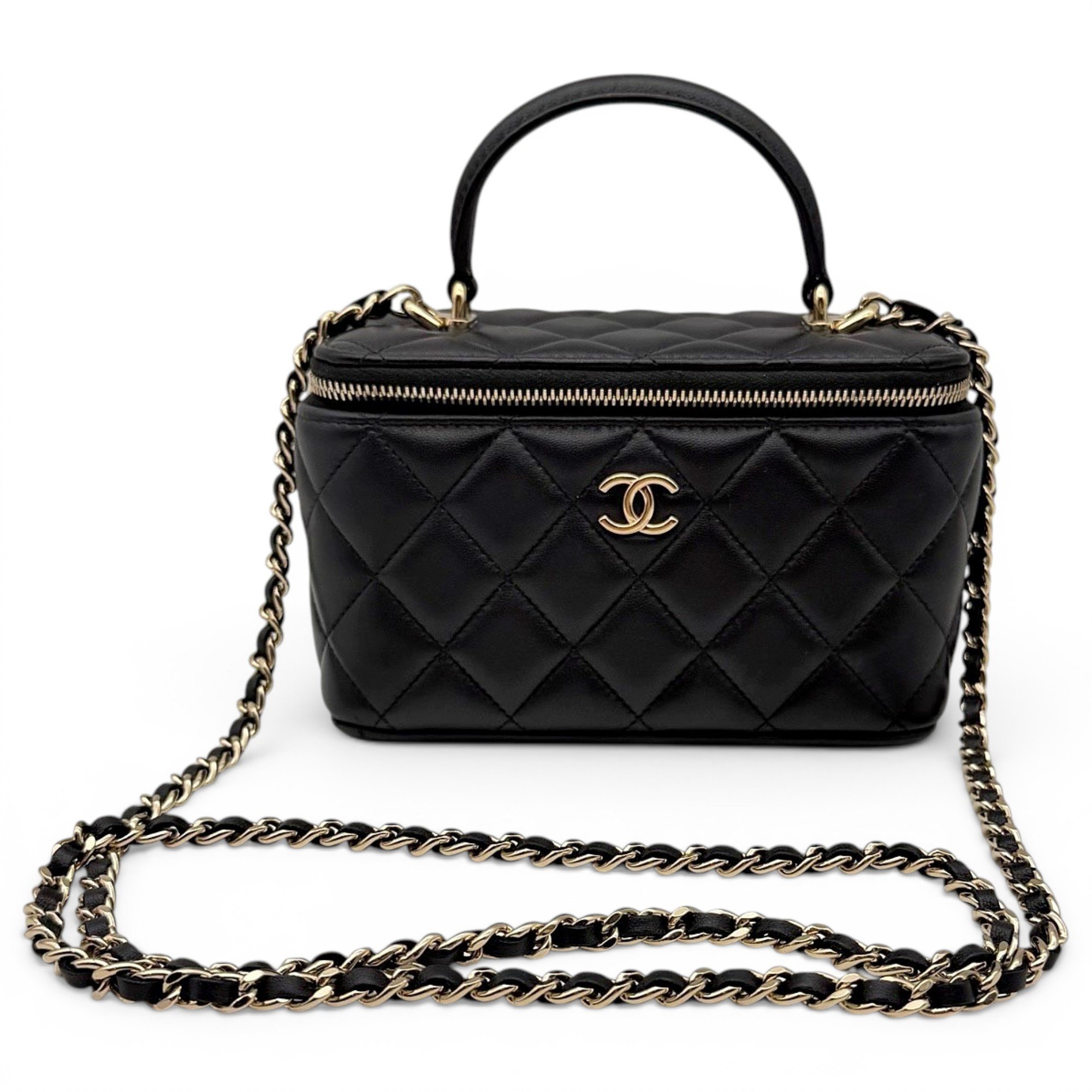 Trendy CC Vanity leather handbag