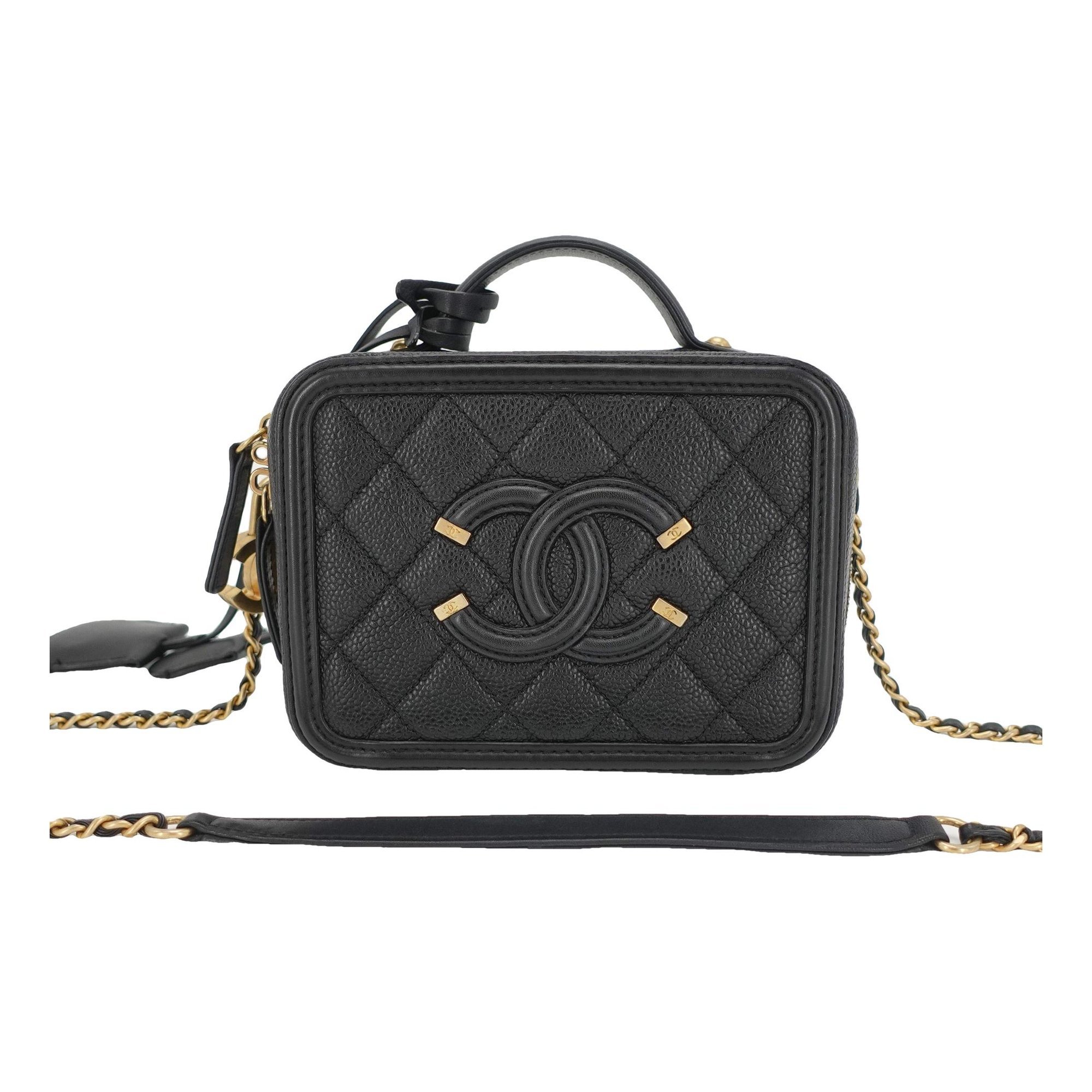 Vanity leather handbag