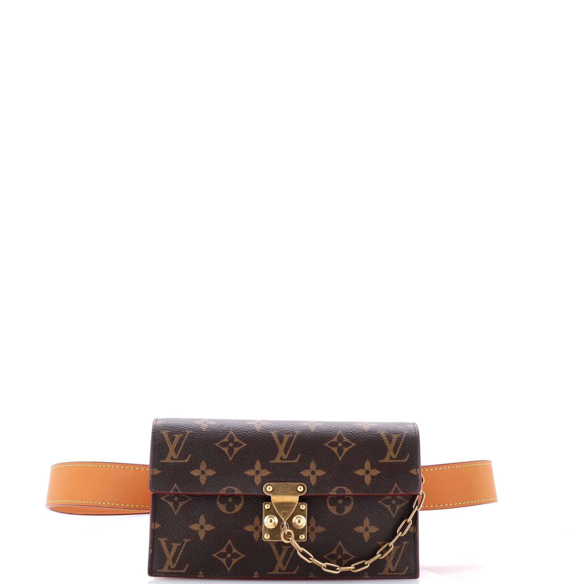 S Lock Belt Pouch Monogram Canvas