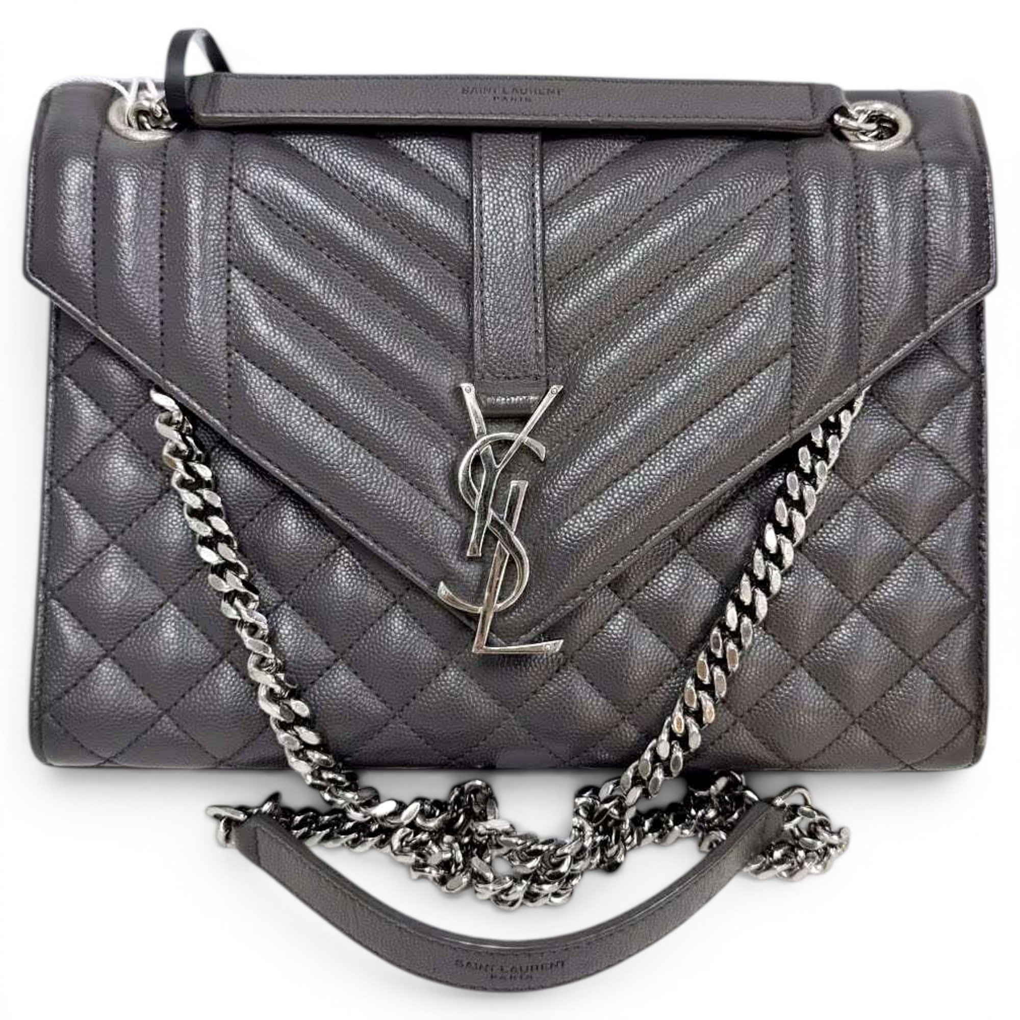 Envelope leather handbag