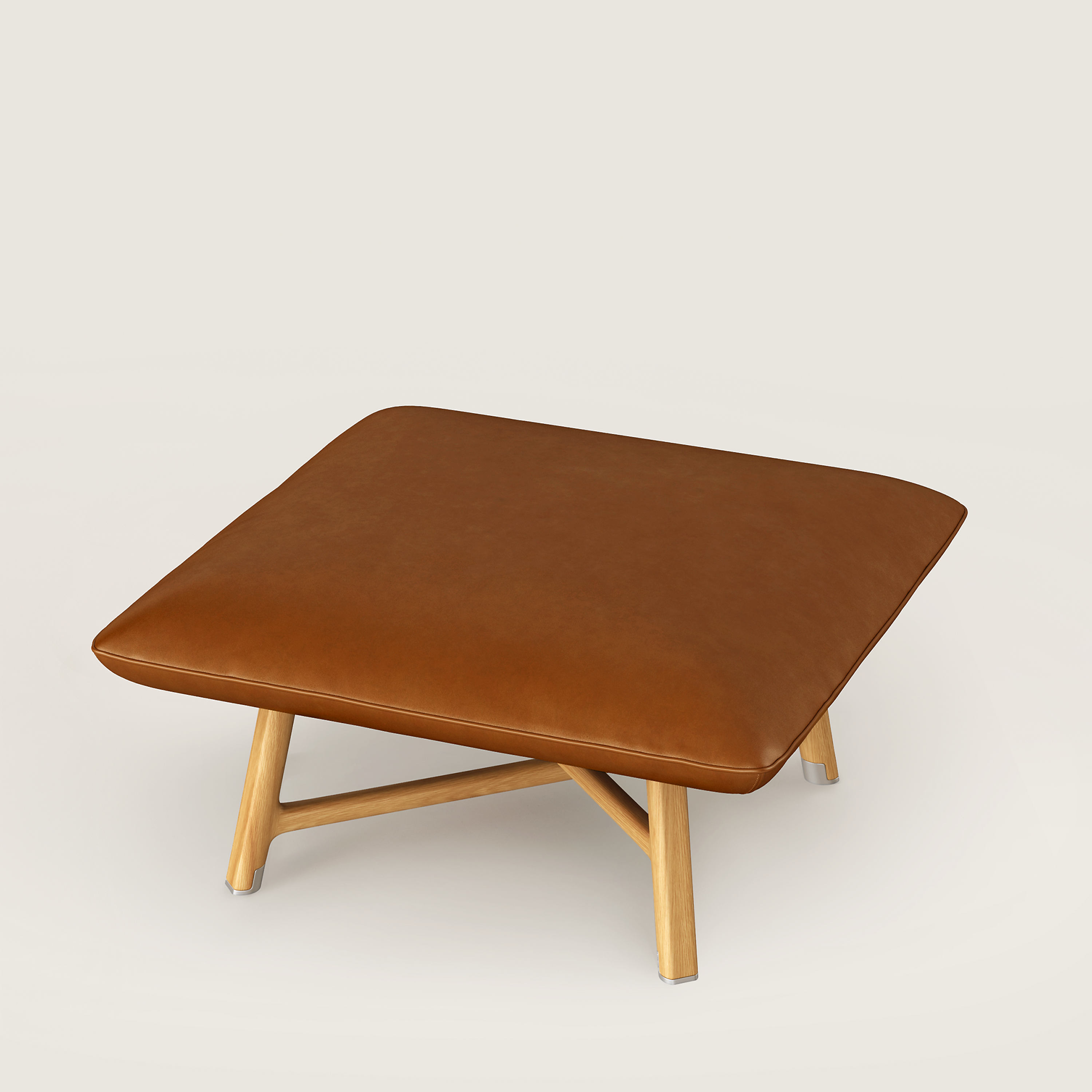 Les Necessaires d'Hermès "carre d'assise" low stool, medium model
