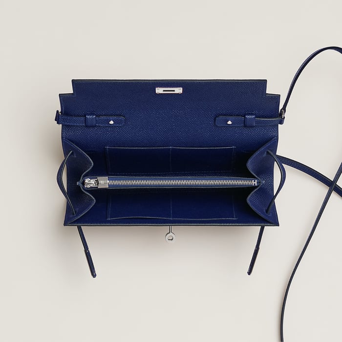 Bleu Saphir Kelly Classique to Go Wallet