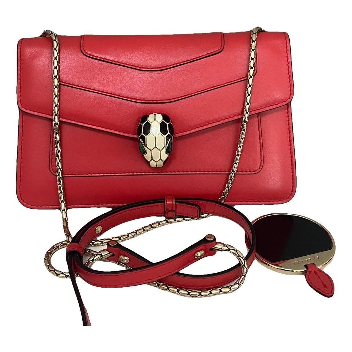 Serpenti leather handbag