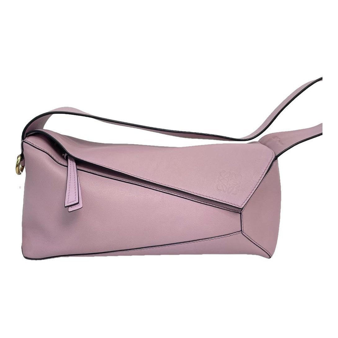 Puzzle leather handbag