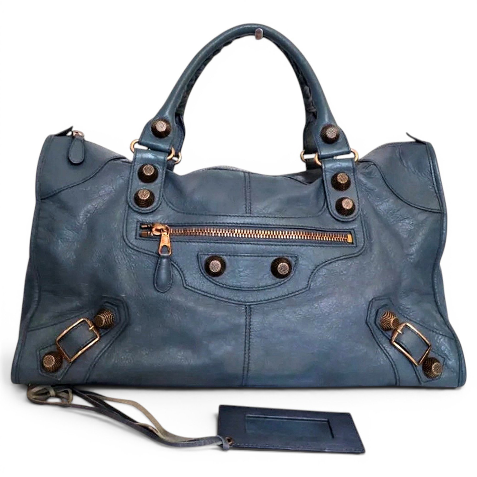 Work leather handbag