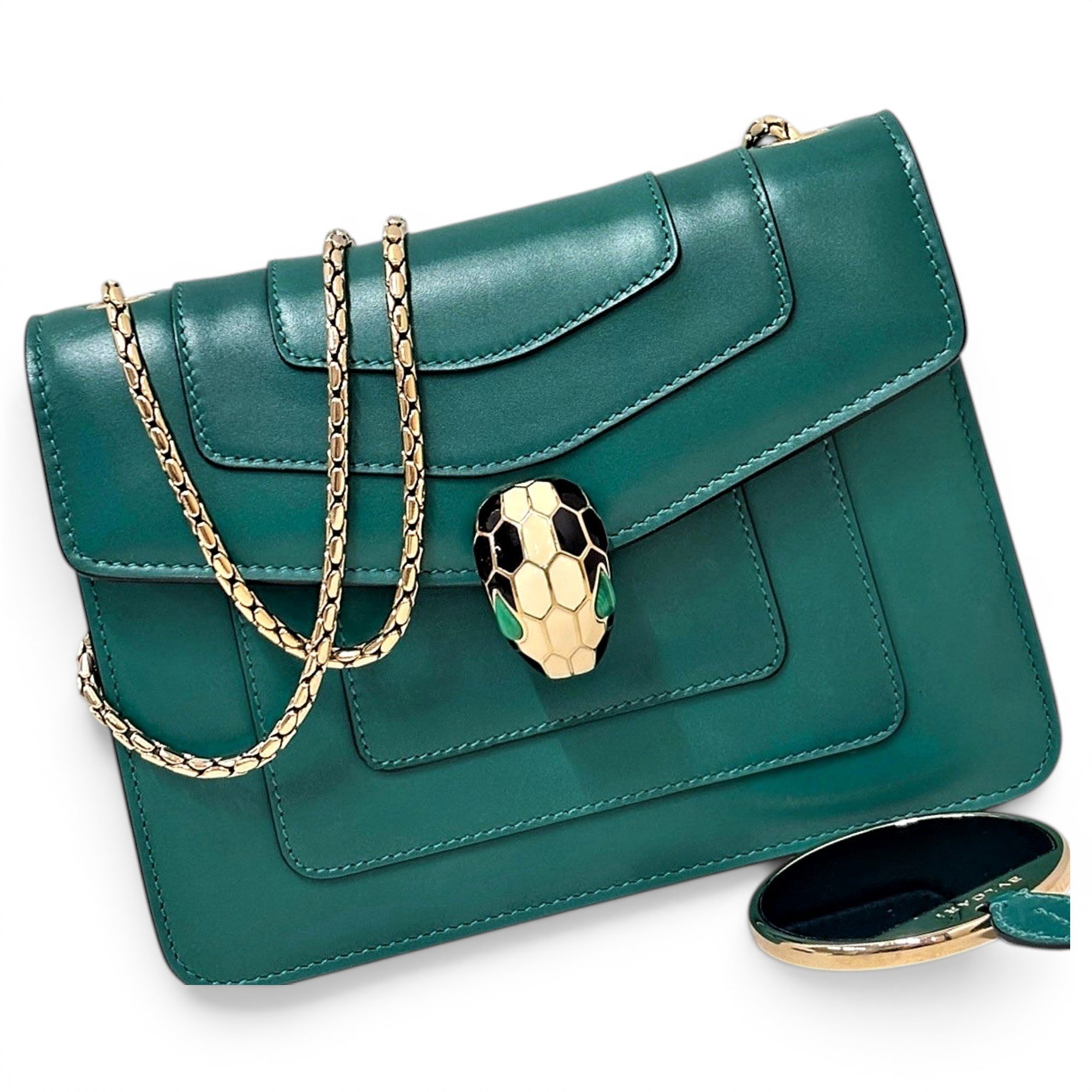 Serpenti leather handbag
