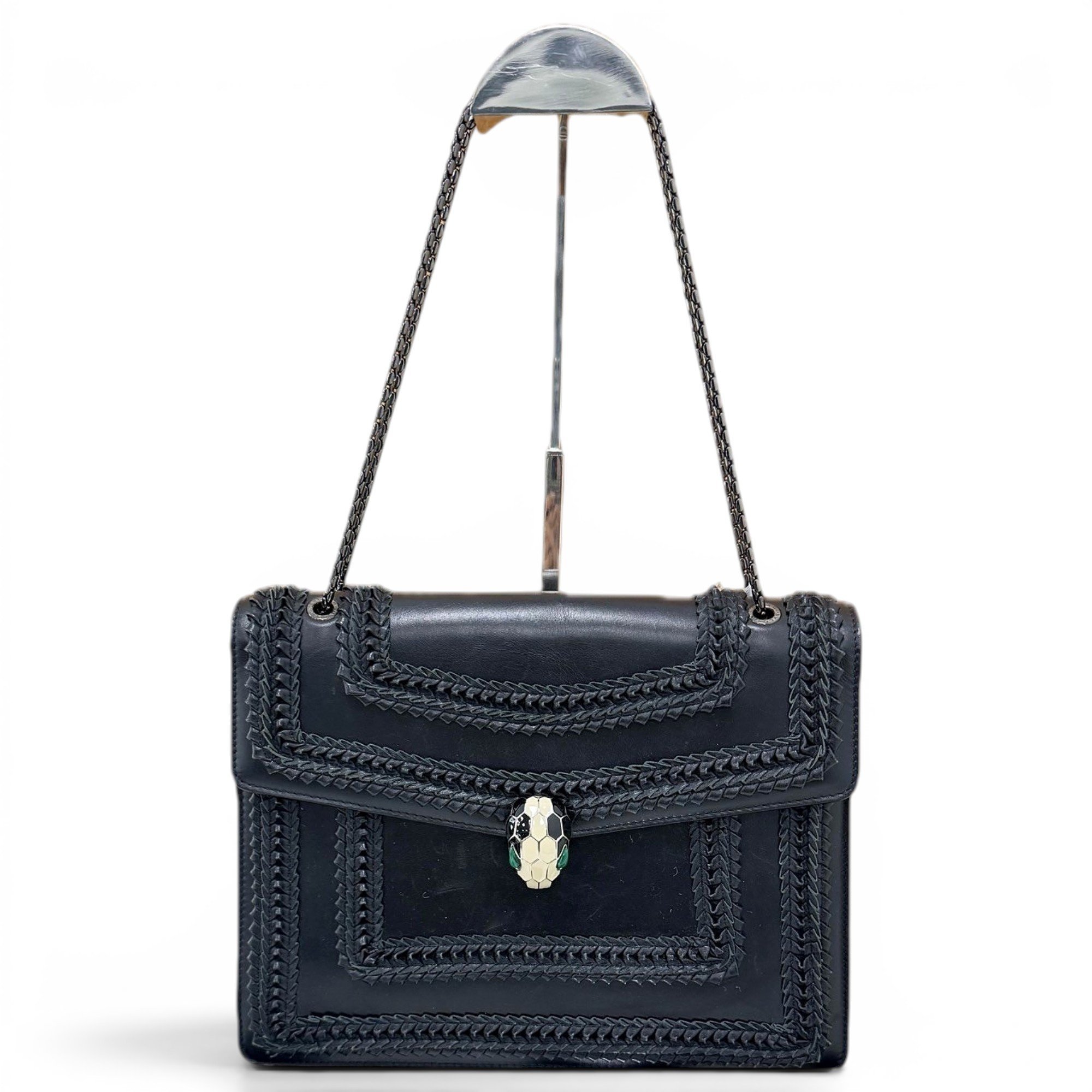 Serpenti leather handbag