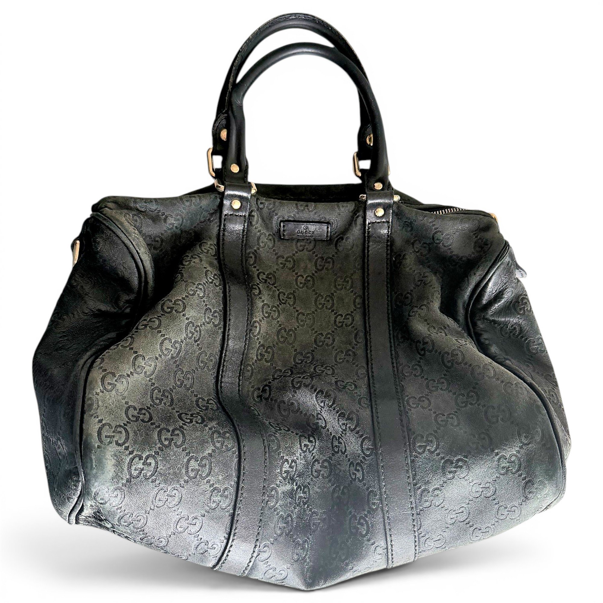 Leather bowling bag
