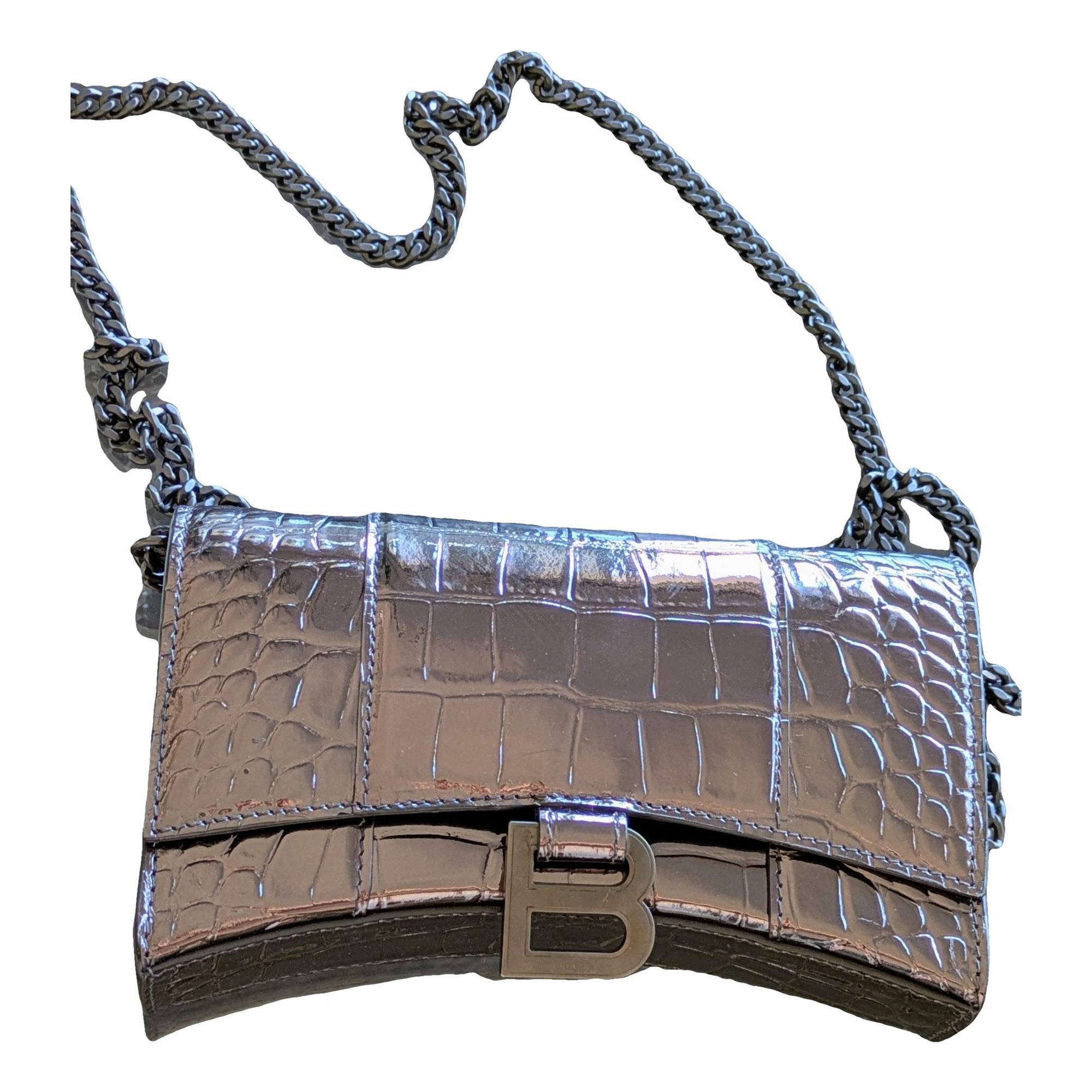 Leather clutch bag