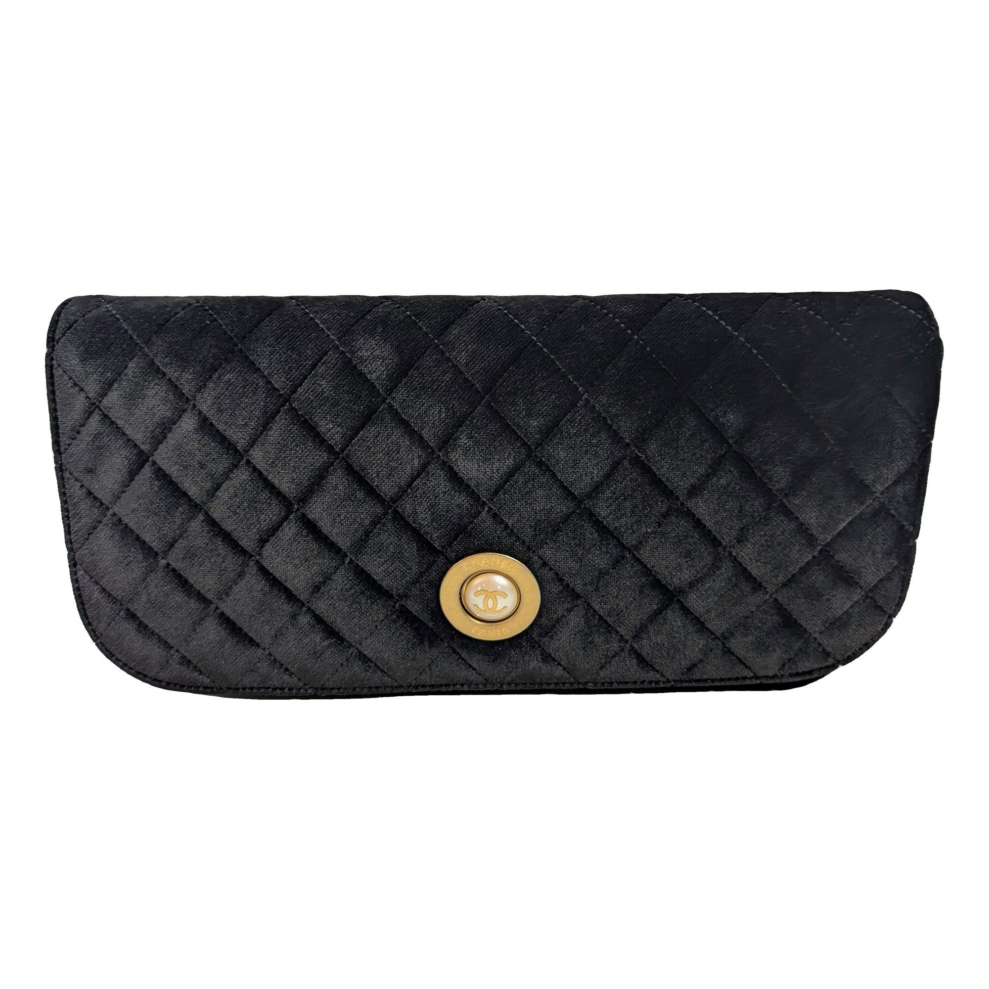 Velvet clutch bag