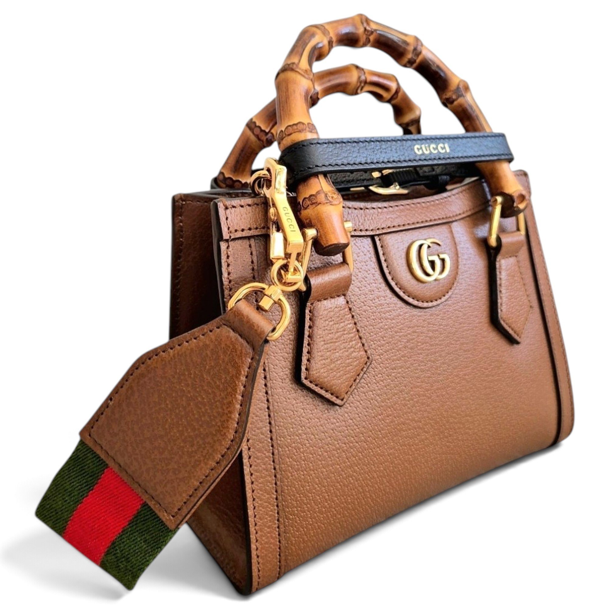 Diana Bamboo leather handbag