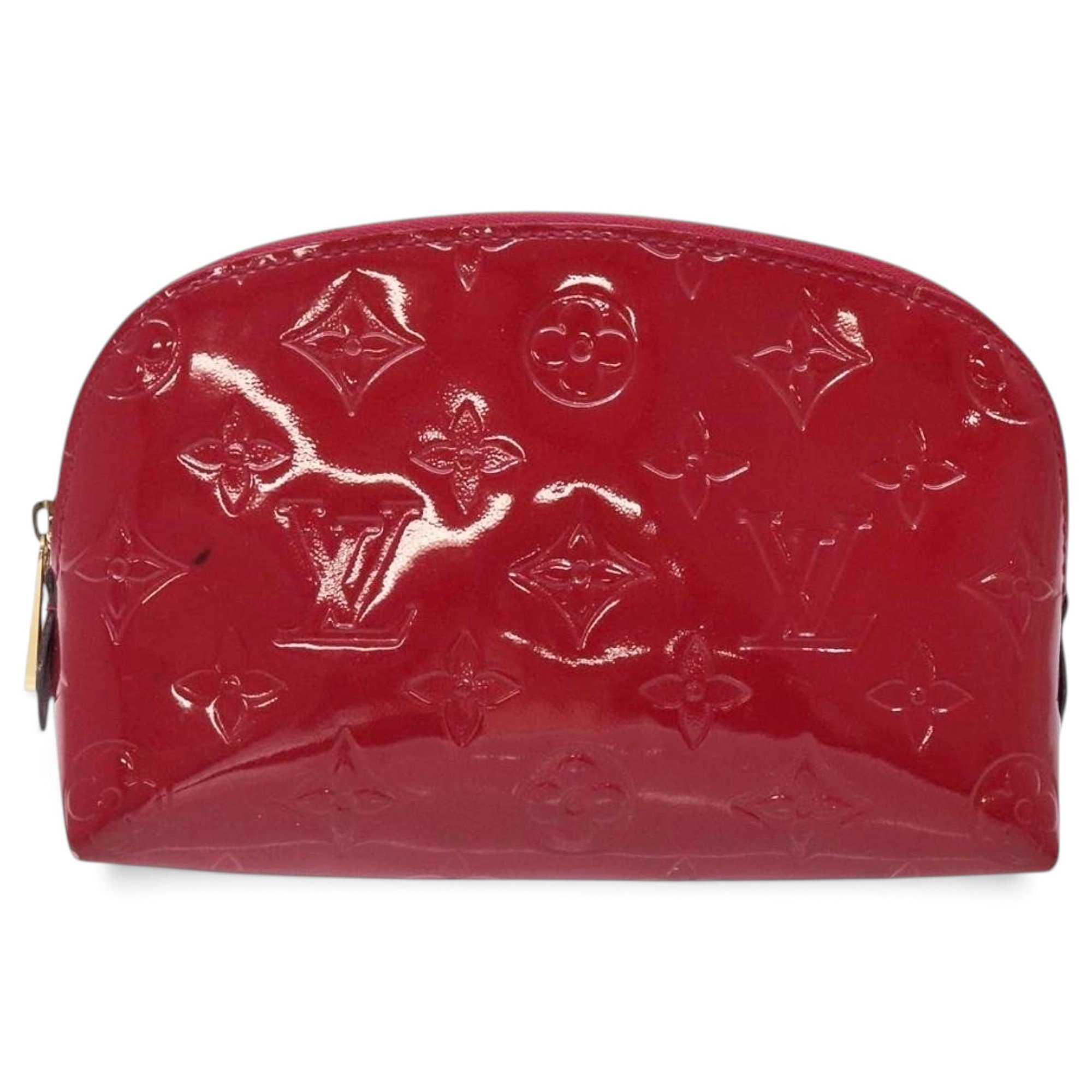 Patent leather vanity case