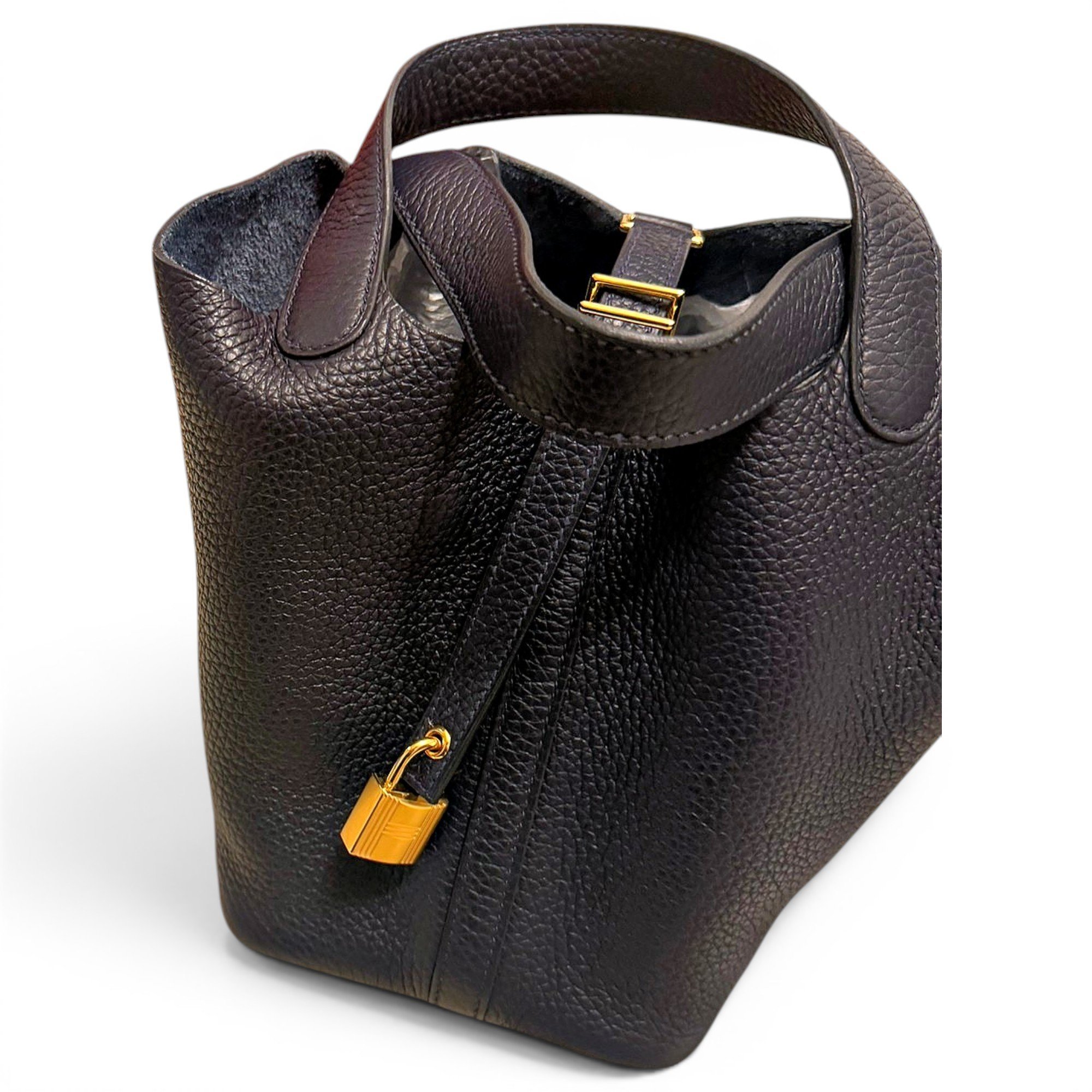 Picotin leather tote