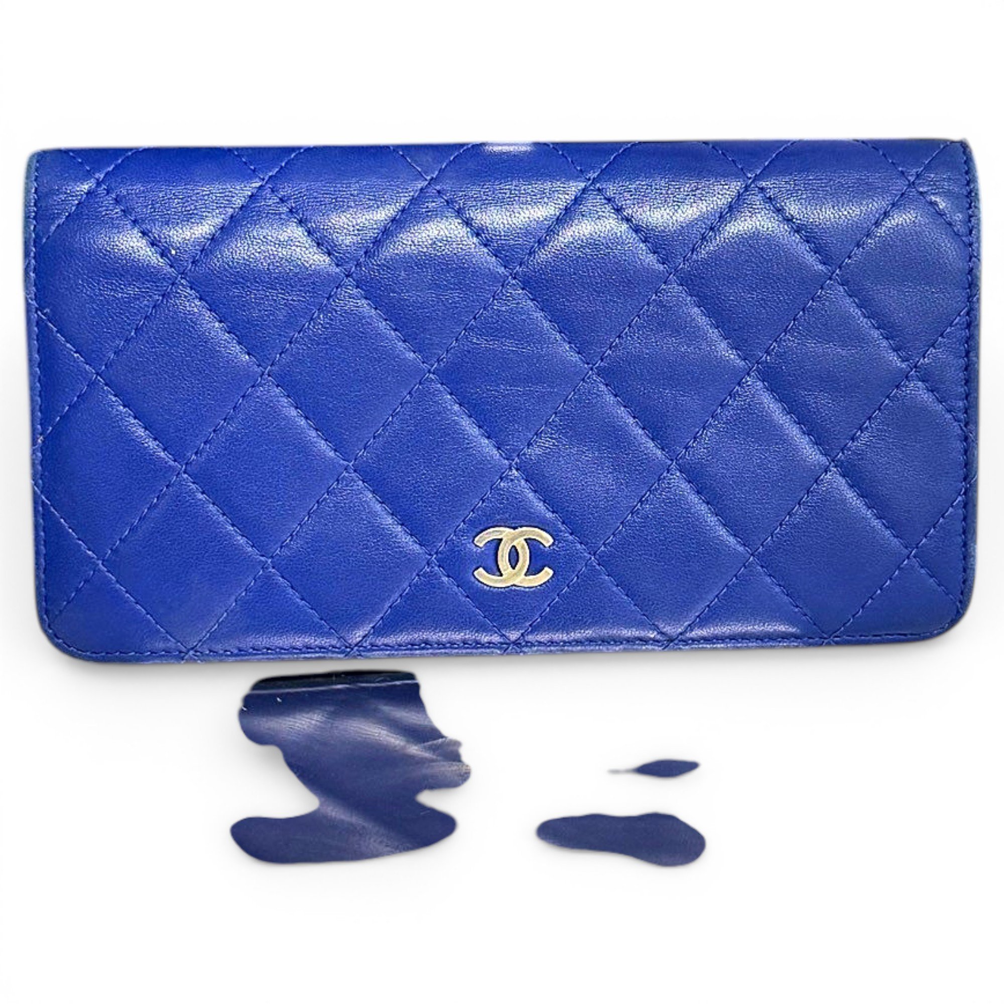 Leather clutch bag