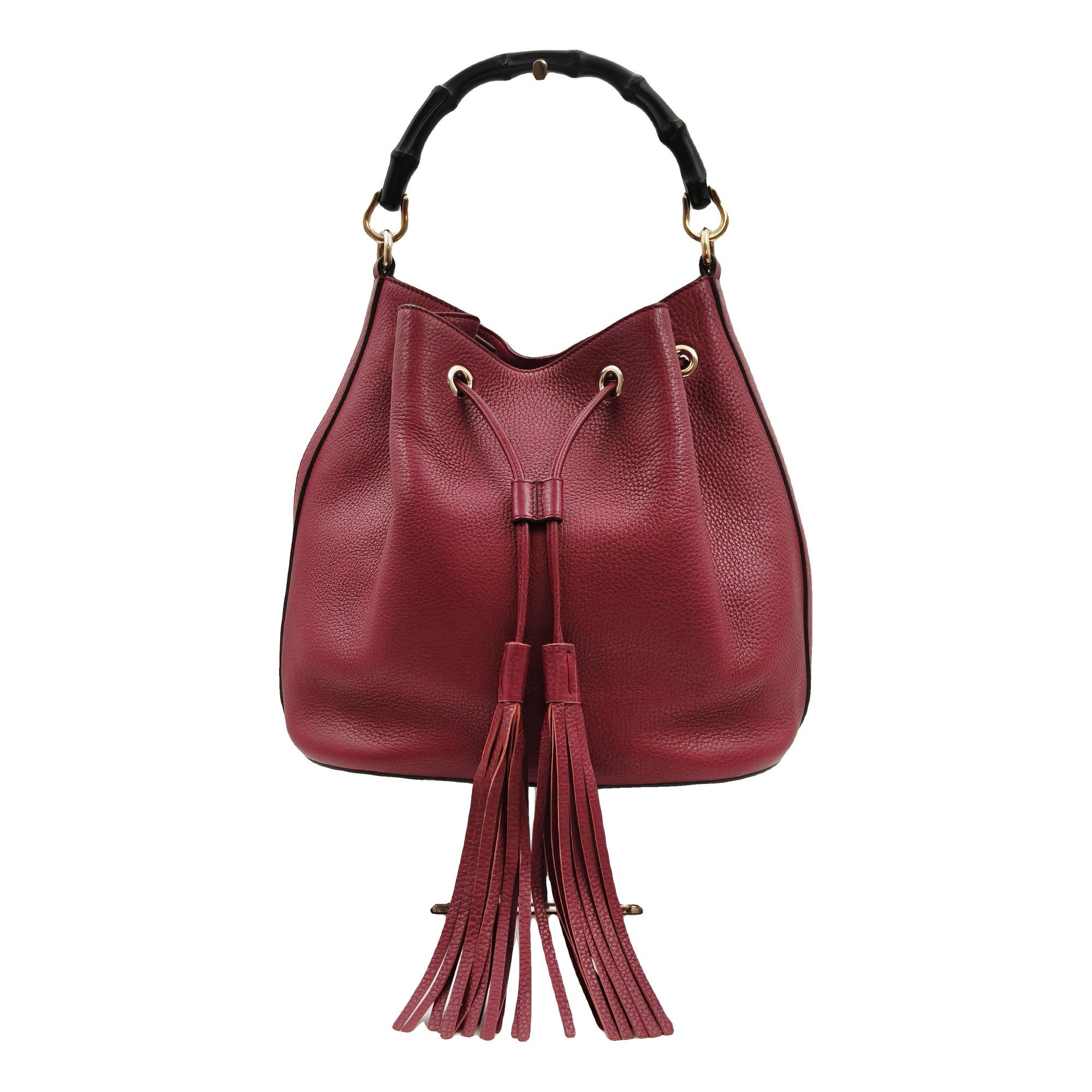 Miss Bamboo Bucket leather handbag