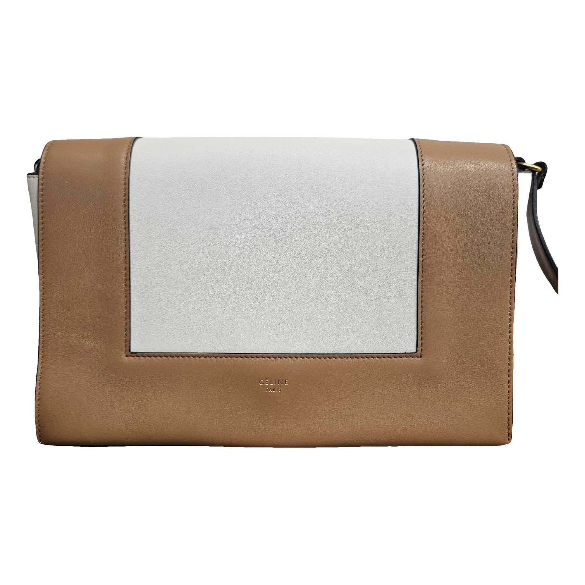 Frame leather handbag