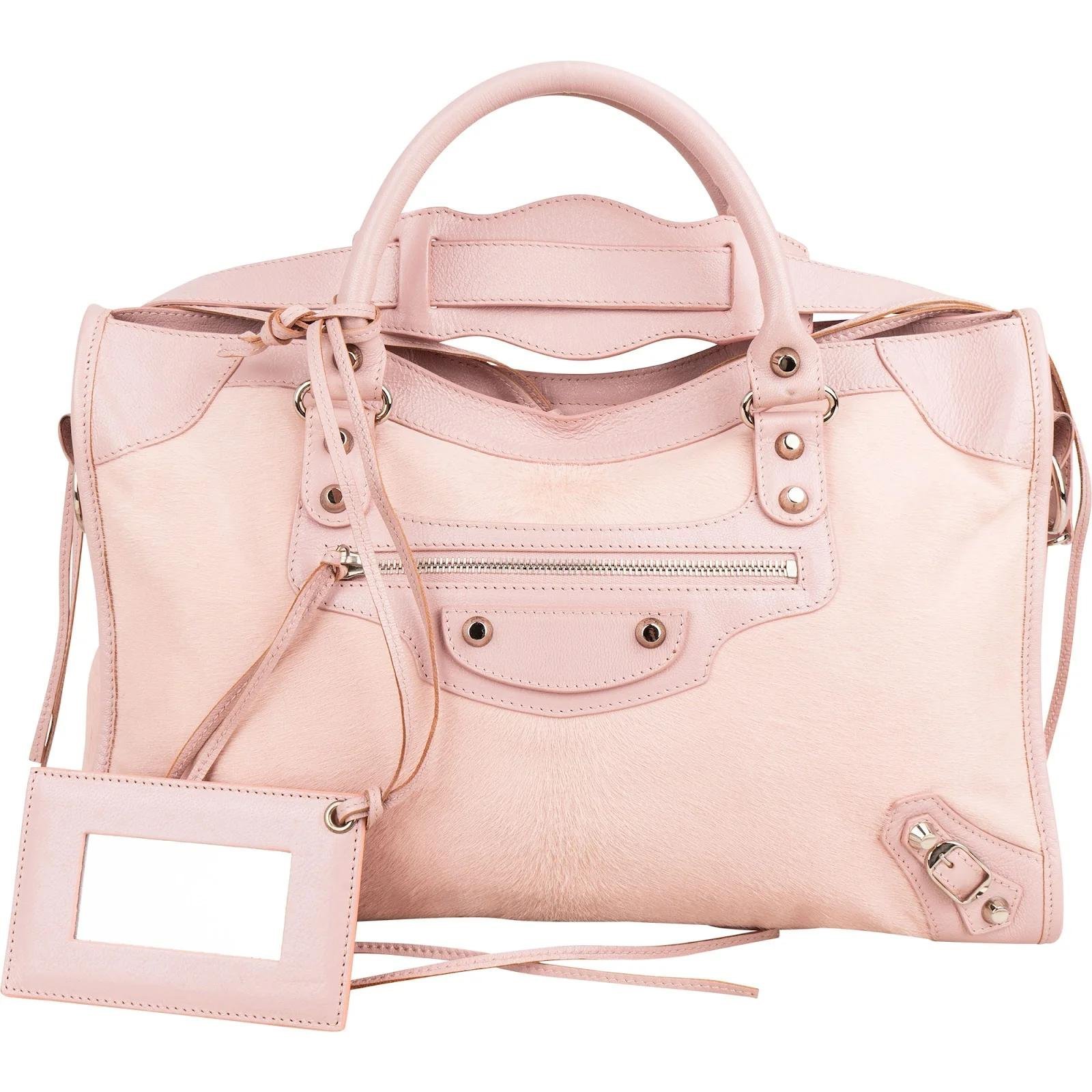 City leather handbag