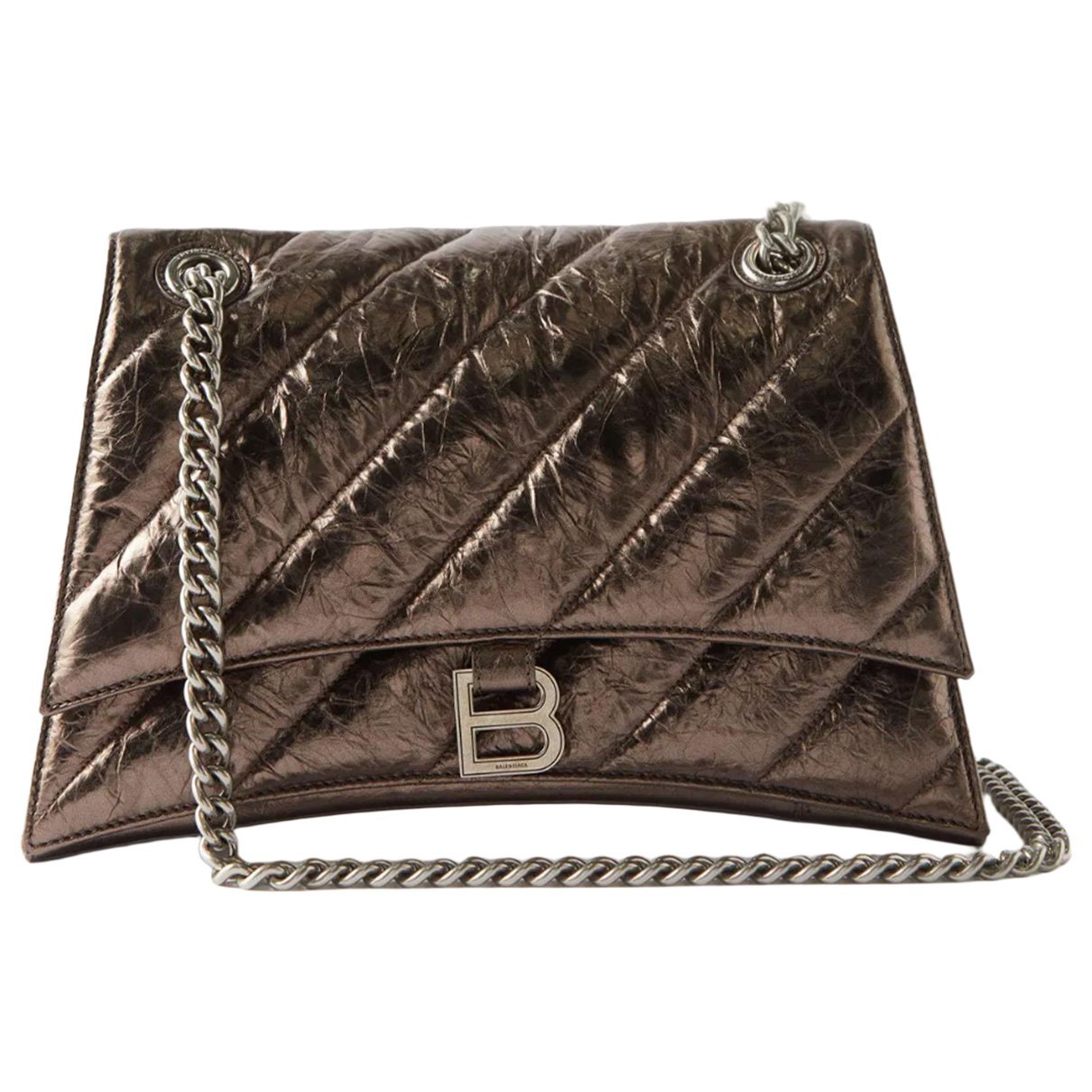 Crush leather handbag
