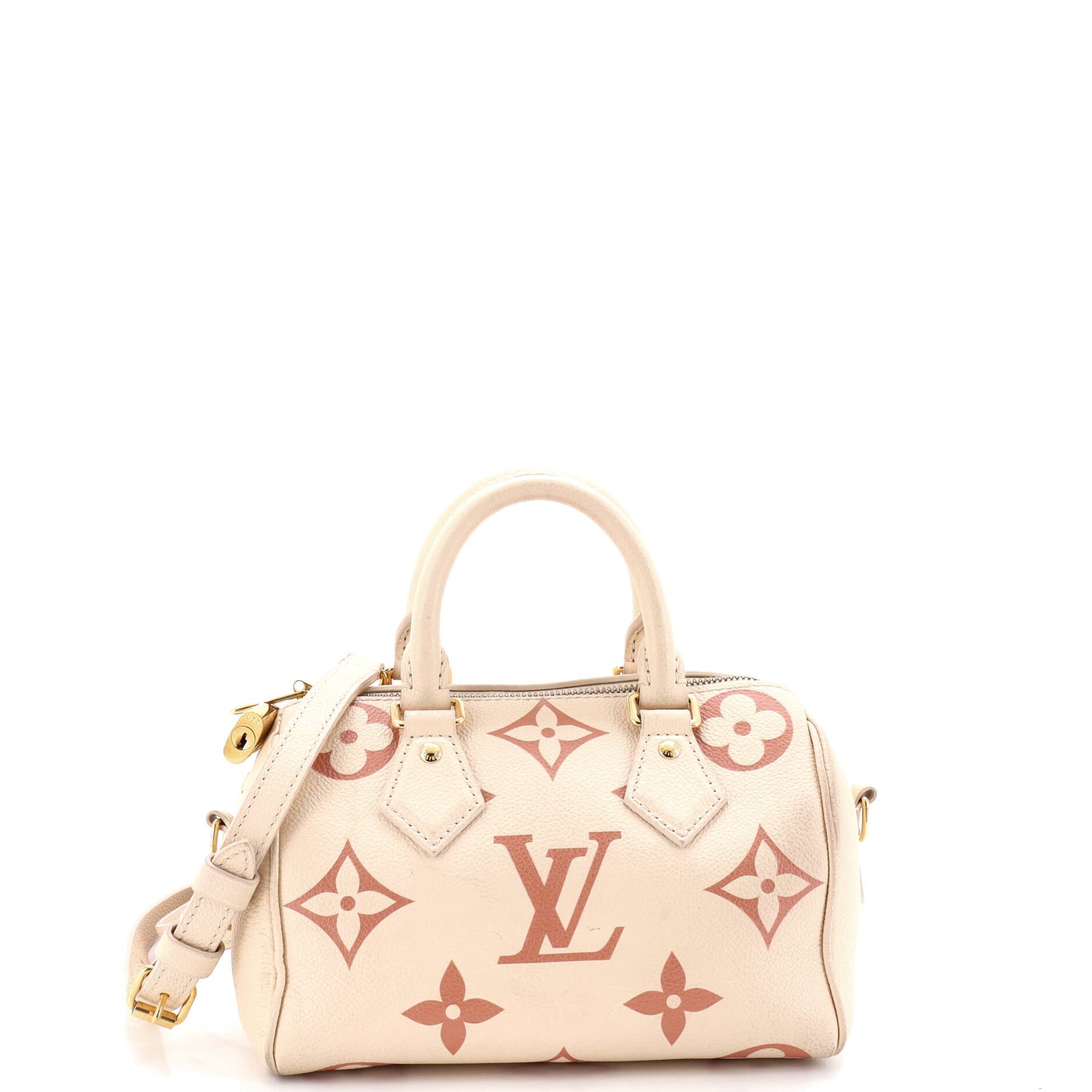 Louis Vuitton Speedy Bandouliere Bag Bicolor Monogram Empreinte Giant 20