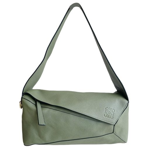 Puzzle leather handbag