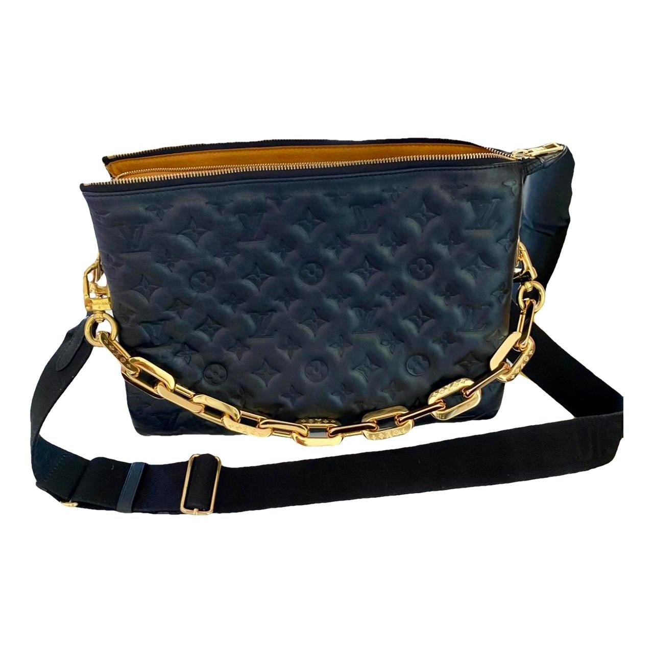Leather clutch bag