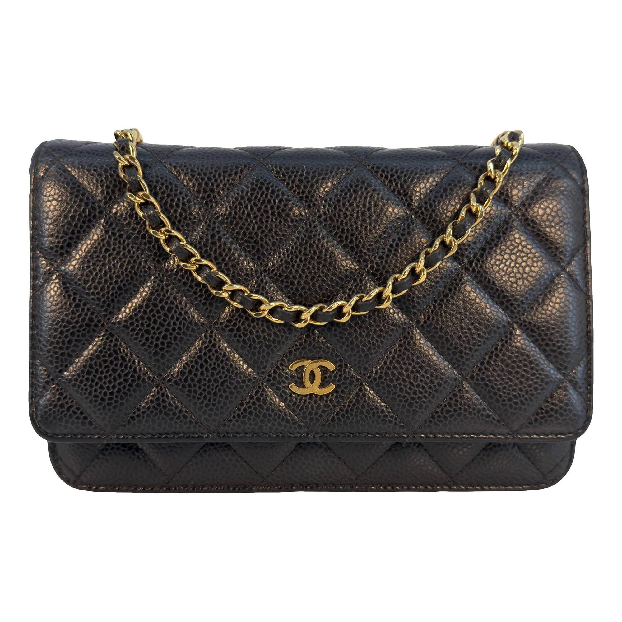 Wallet On Chain leather handbag
