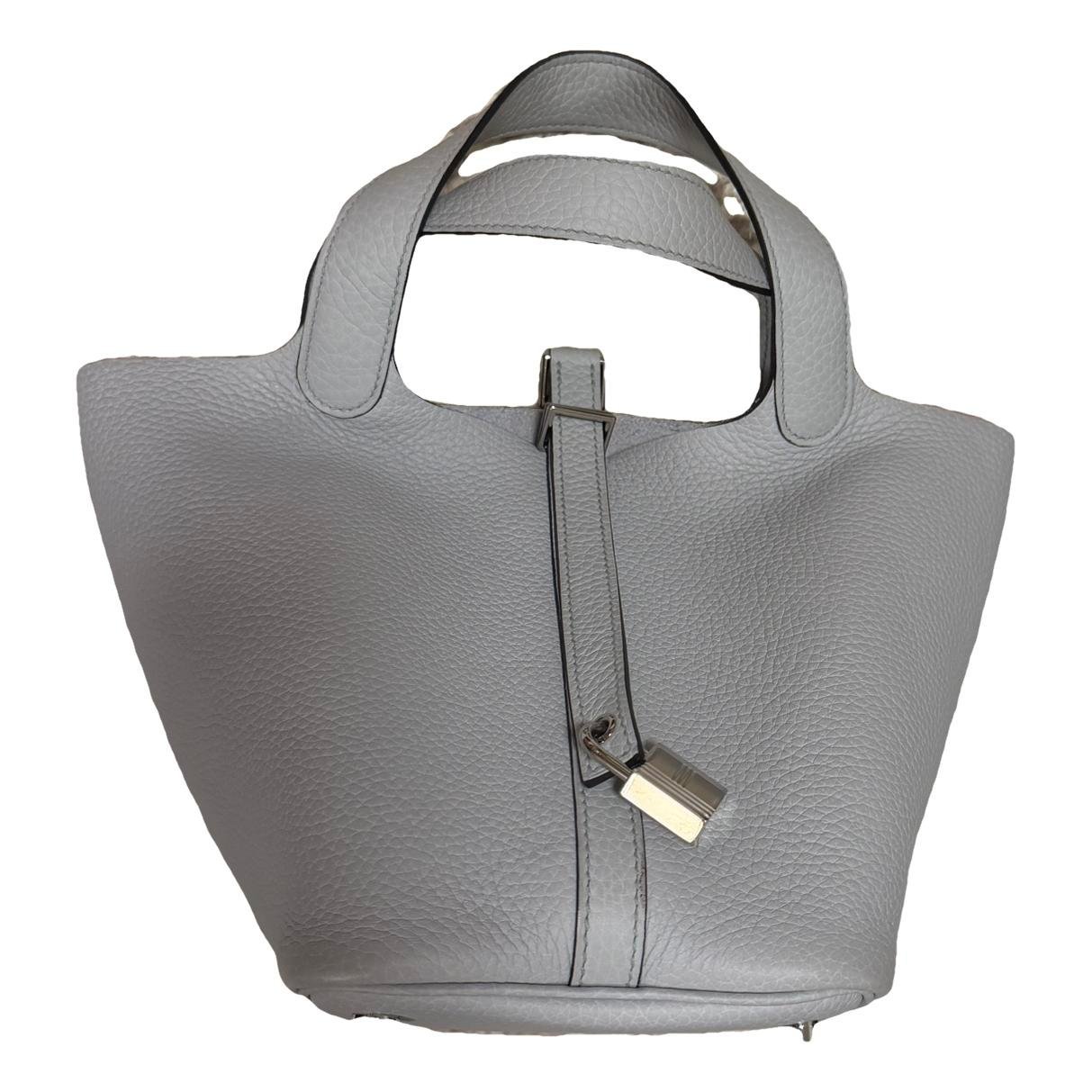 Picotin leather tote
