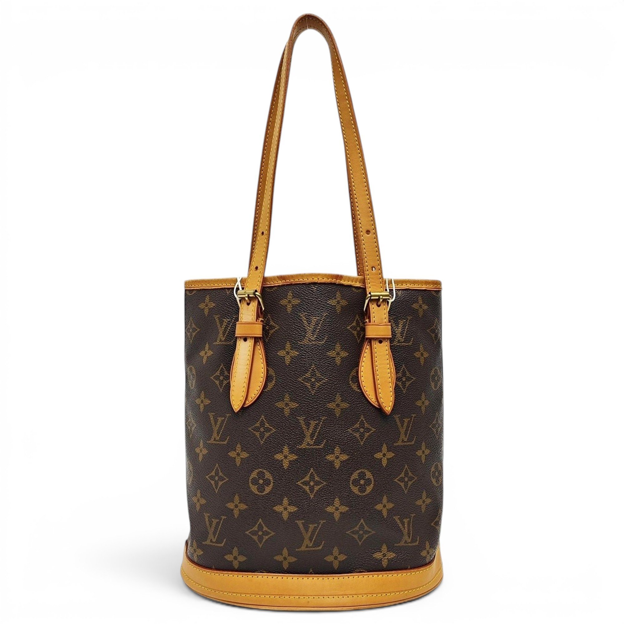 Bucket leather handbag