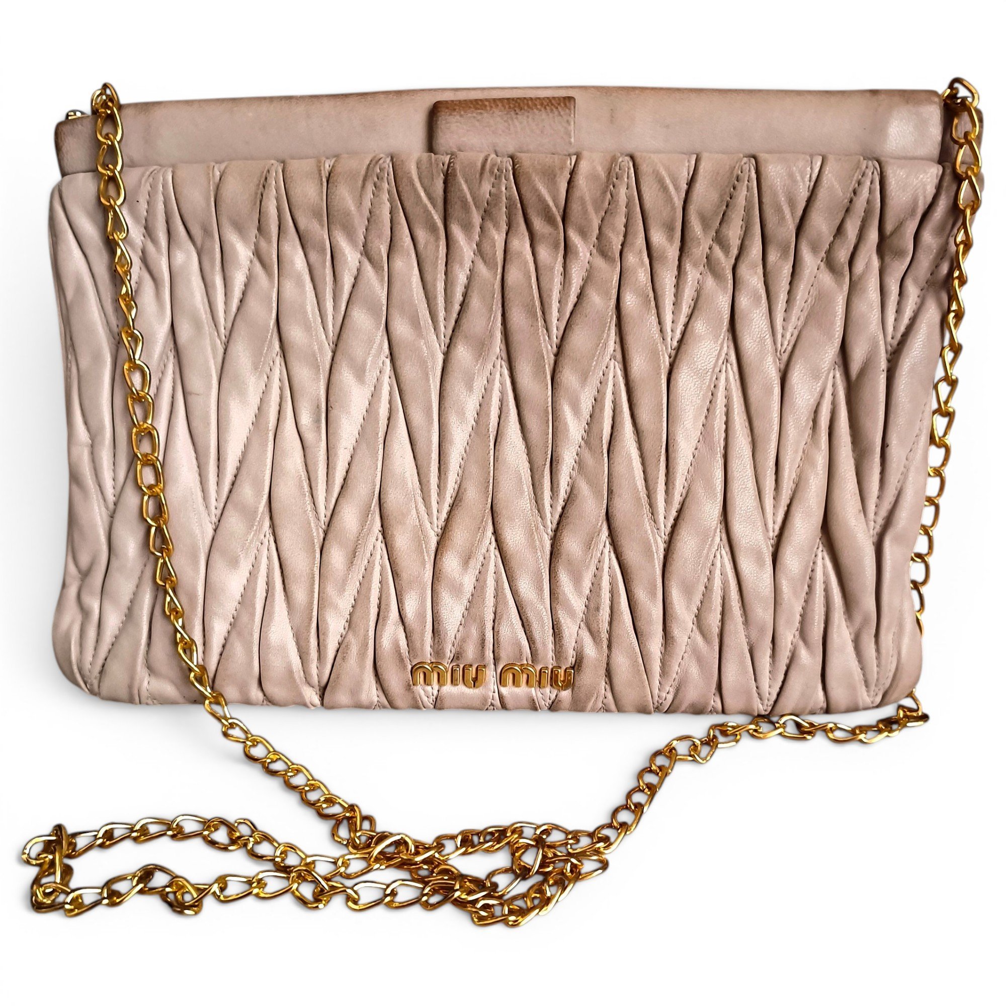 Matelassé leather crossbody bag