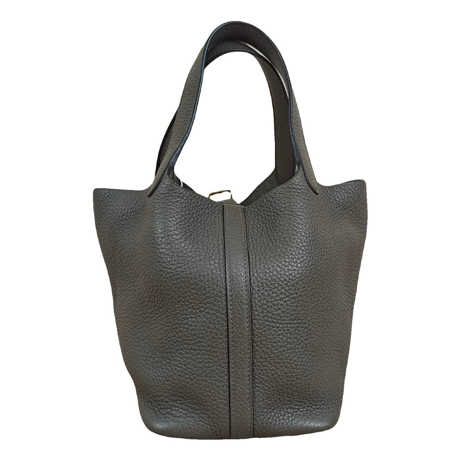Picotin leather tote
