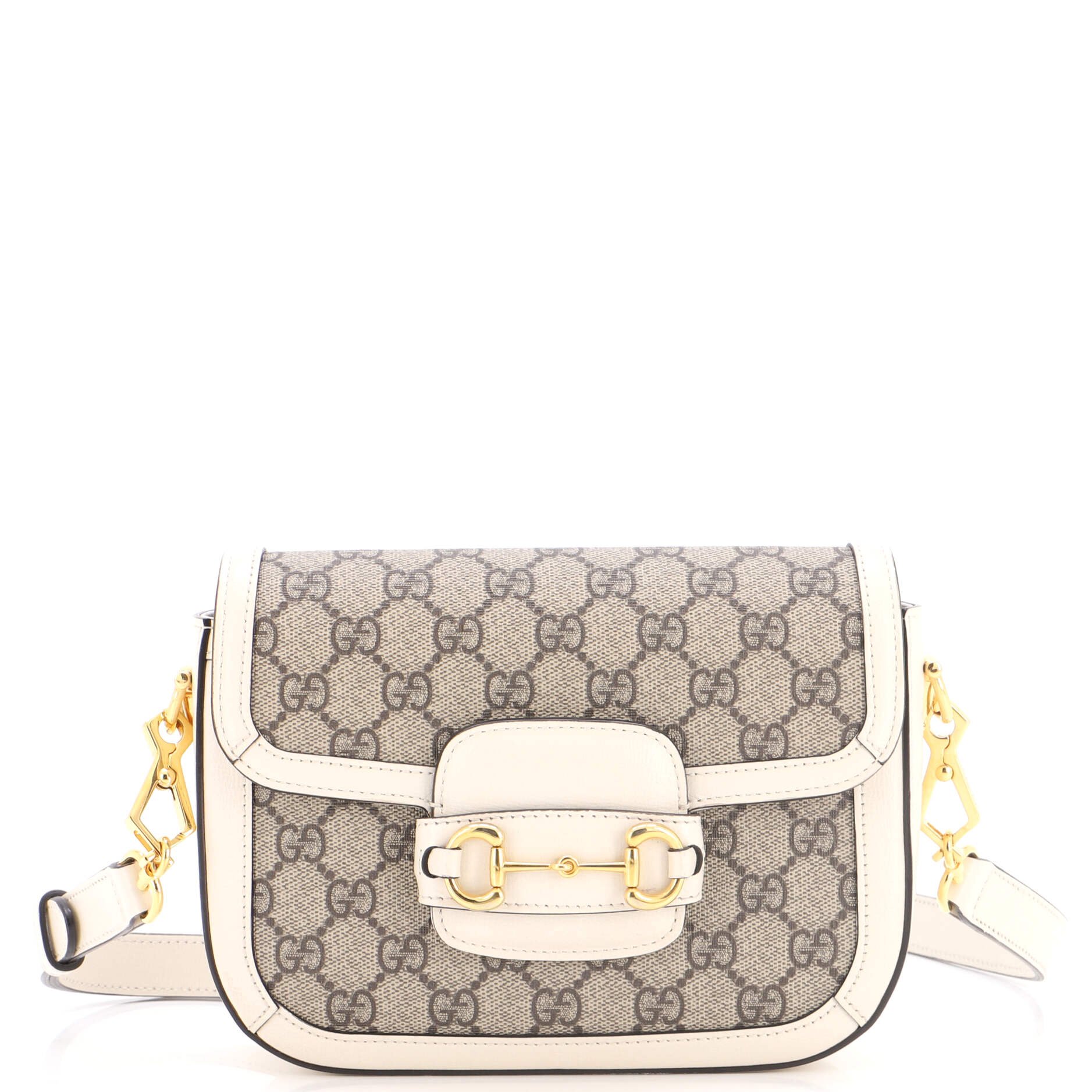 Horsebit 1955 Shoulder Bag GG Coated Canvas with Leather Mini
