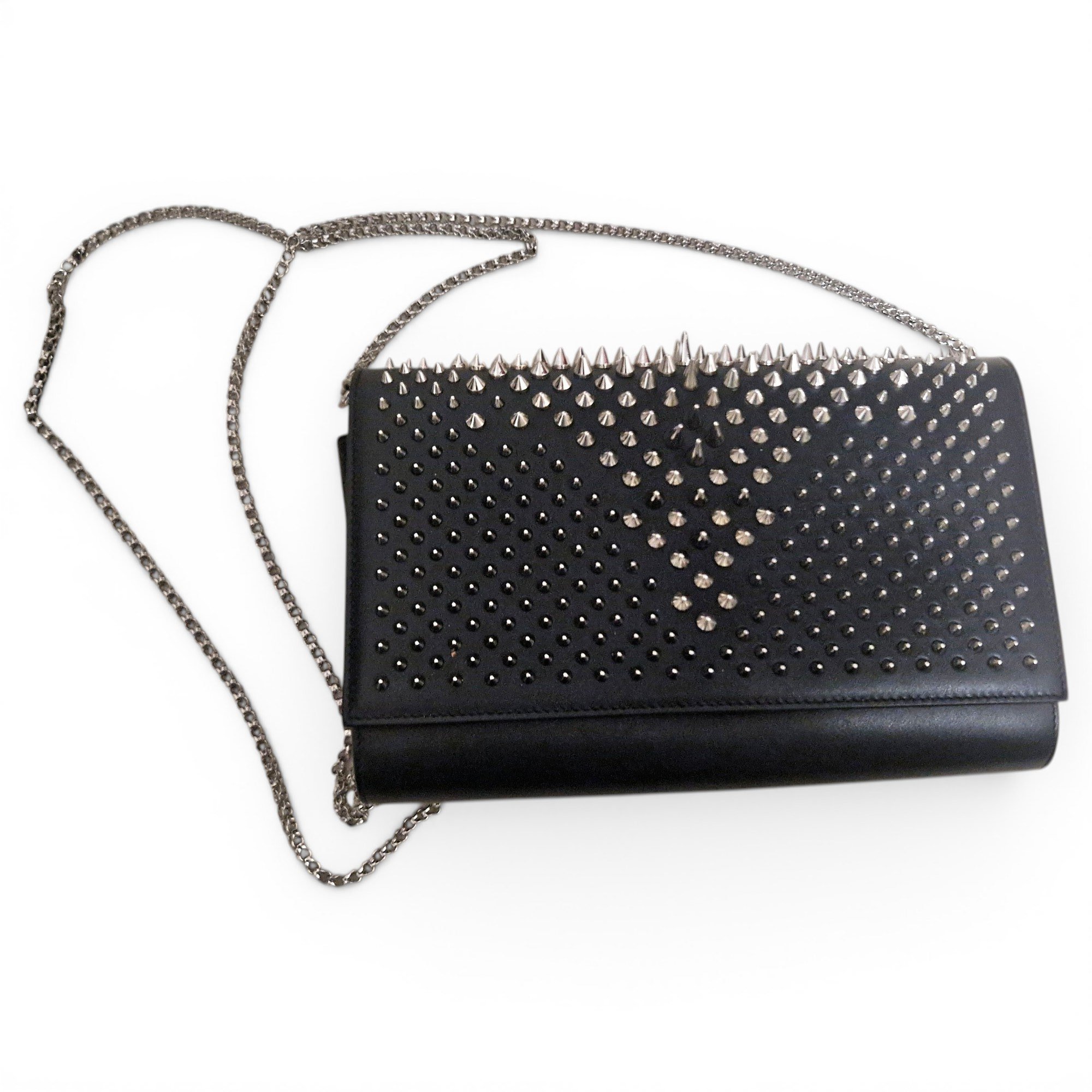 Leather clutch bag