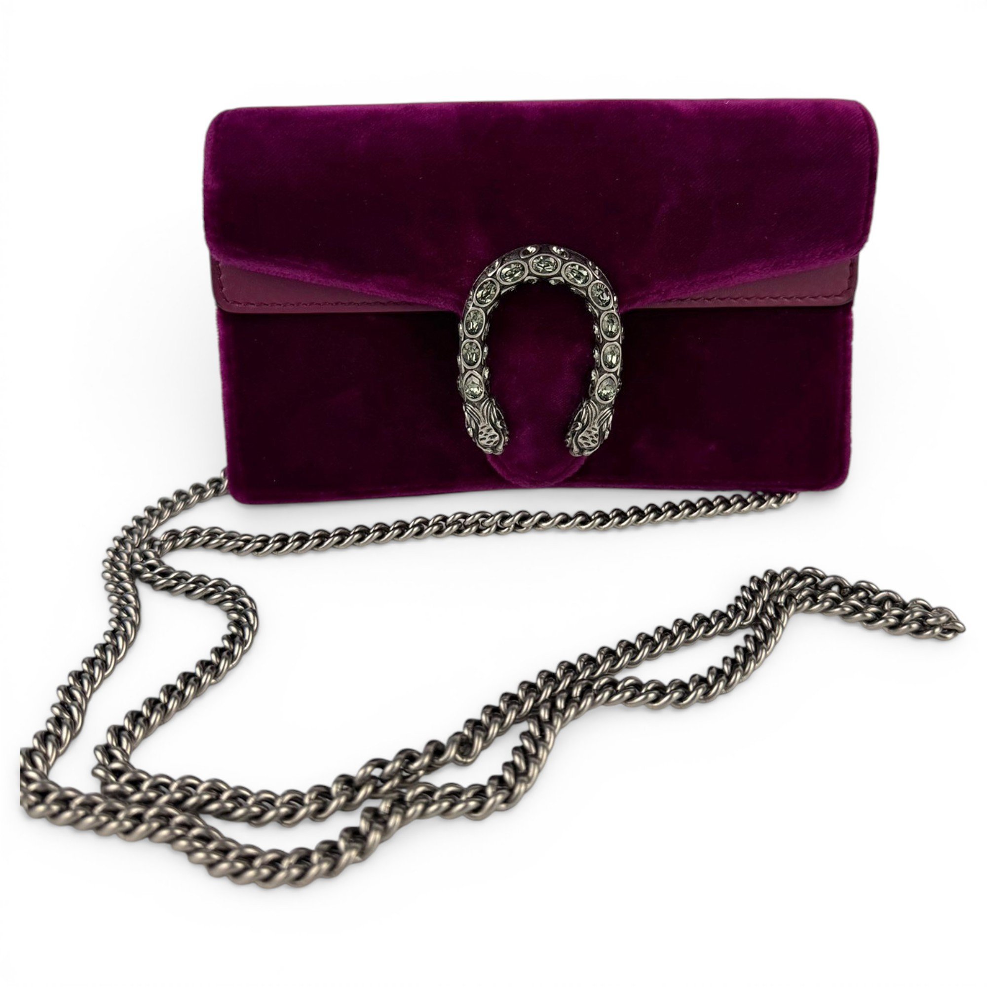 Dionysus Super Mini velvet crossbody bag