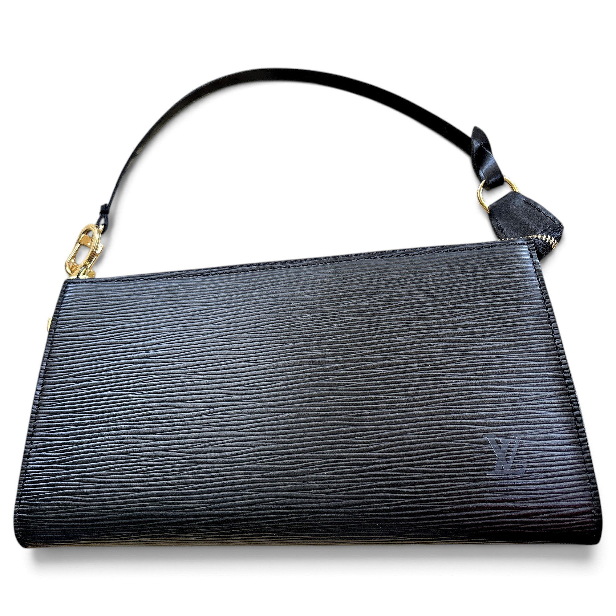 Leather clutch bag