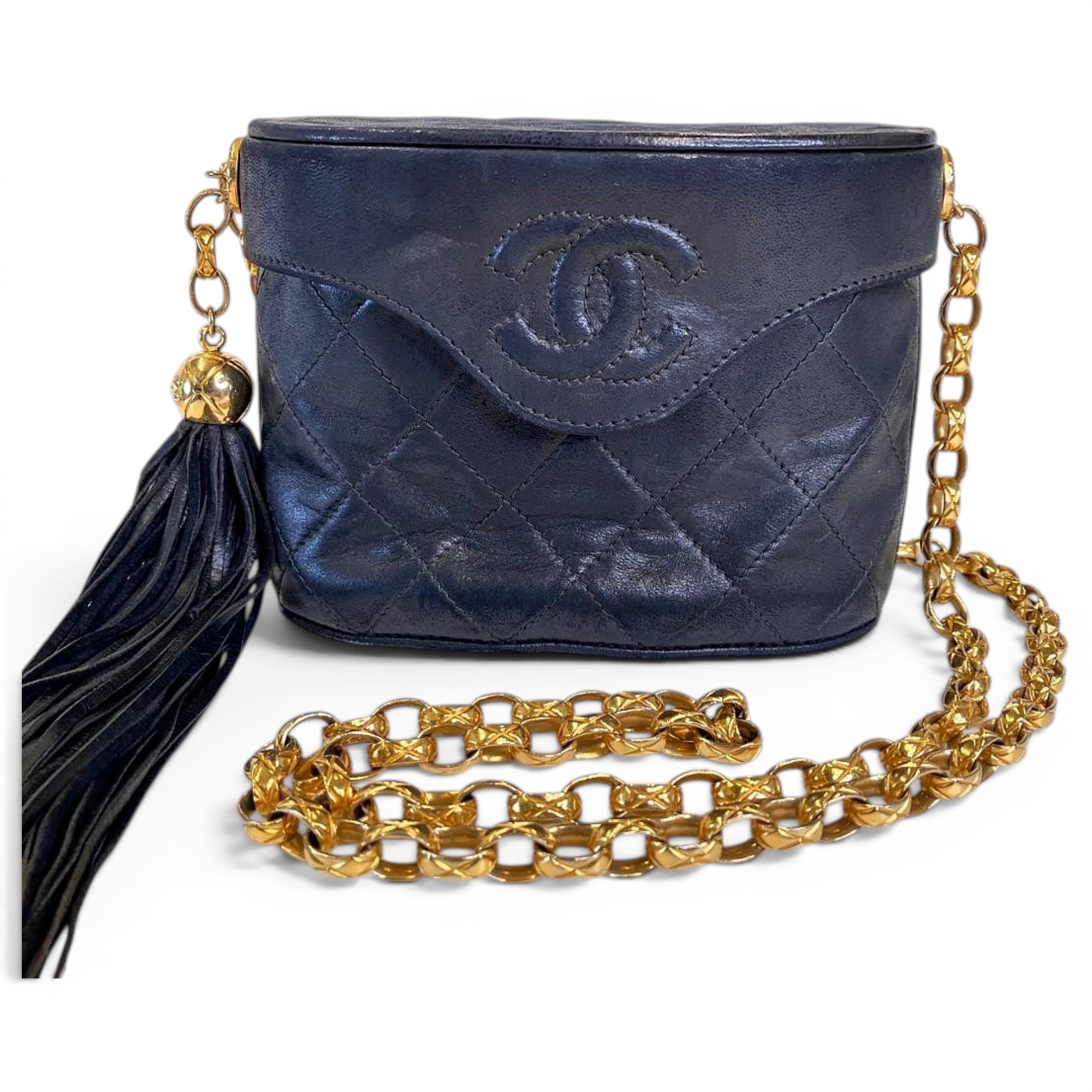 Vanity leather handbag