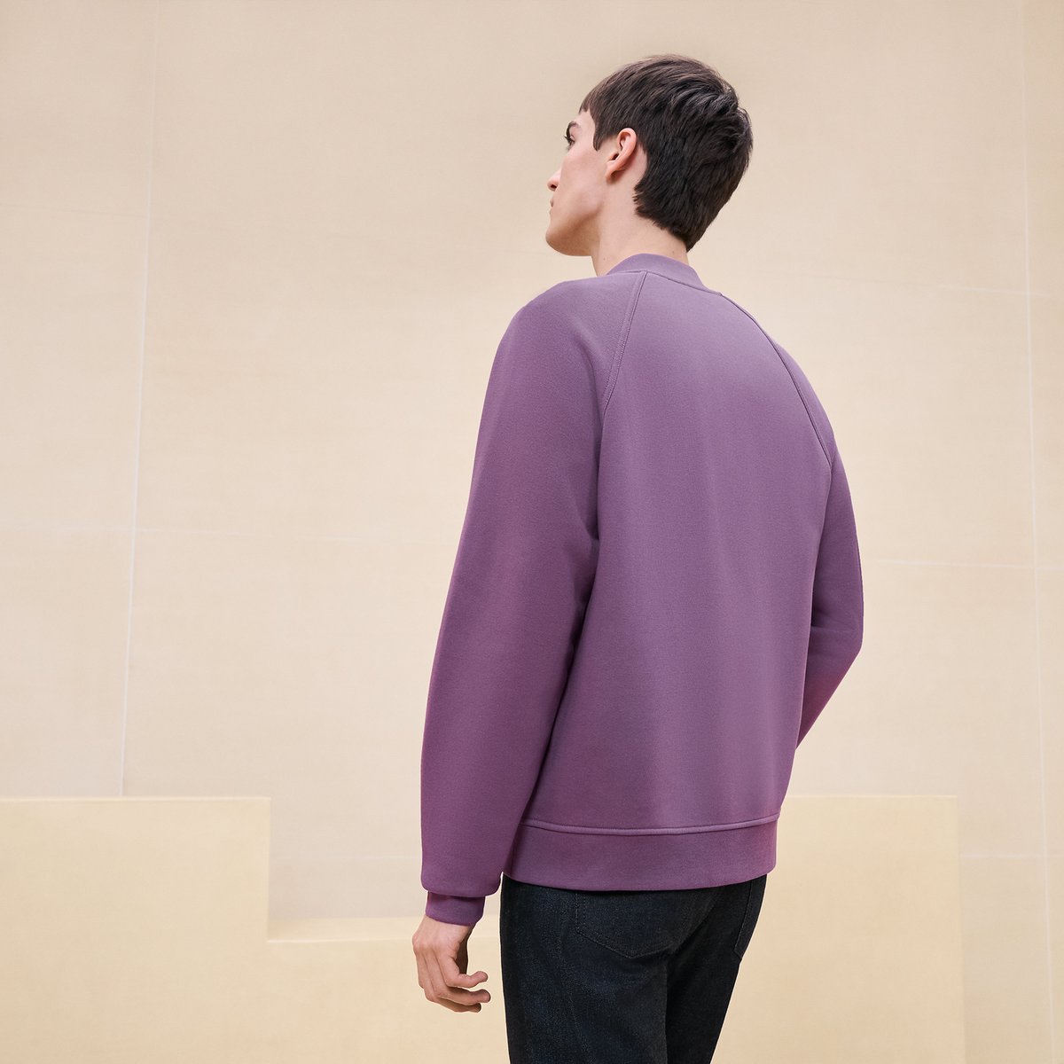 Bruyère "Metallerie Au Carre" Varsity Jacket With Leather Detail