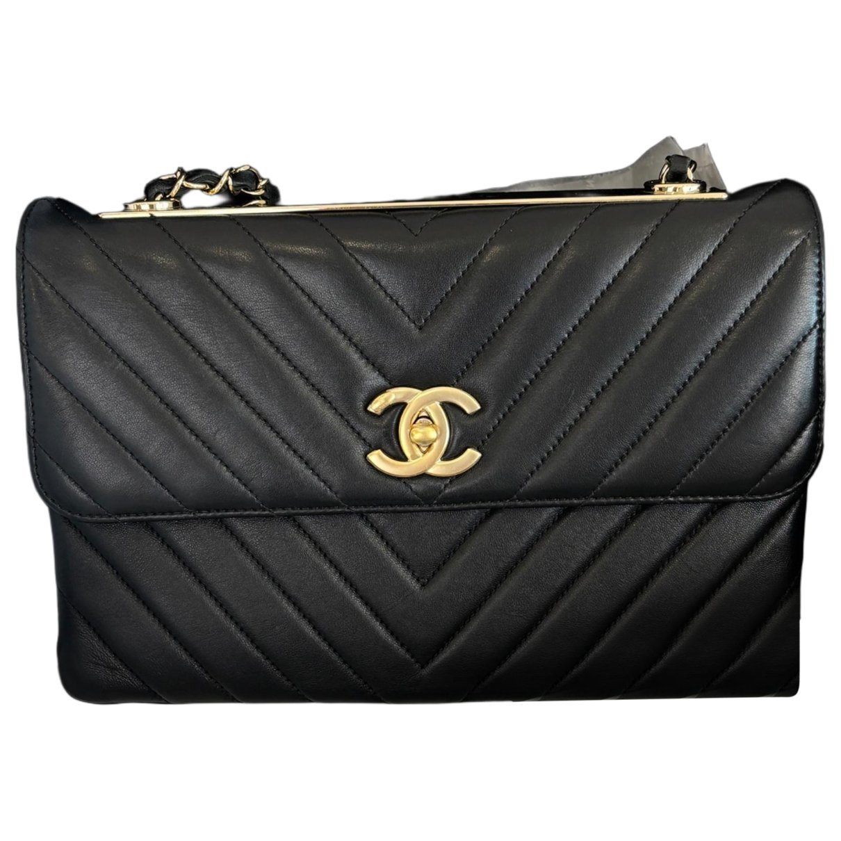 Trendy CC Flap leather handbag