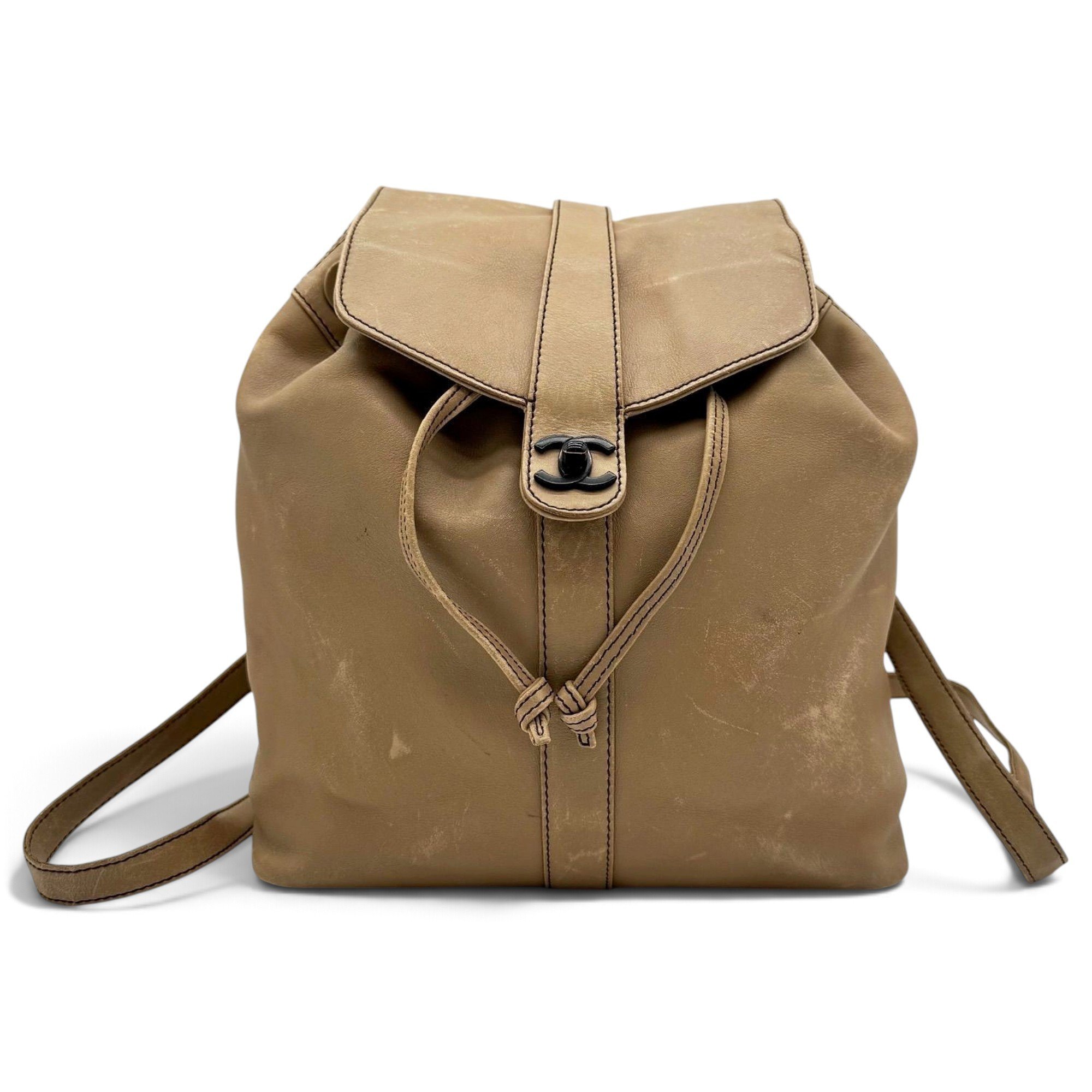 Leather backpack