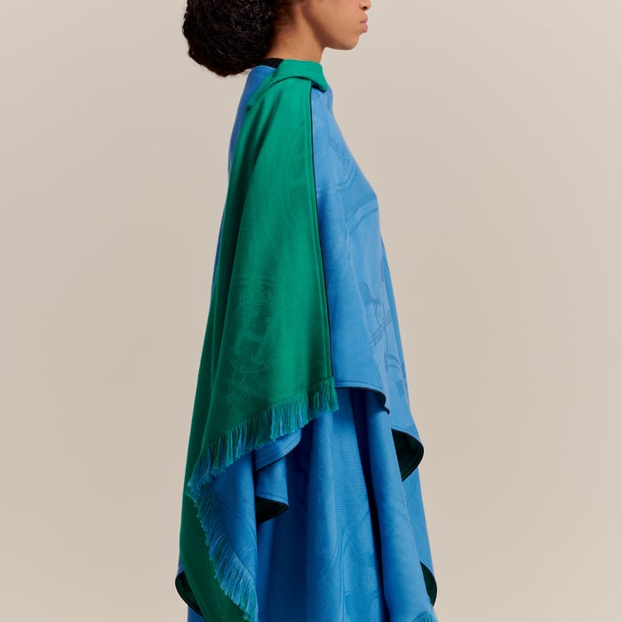 Cold Colors New Libris Reversible Poncho