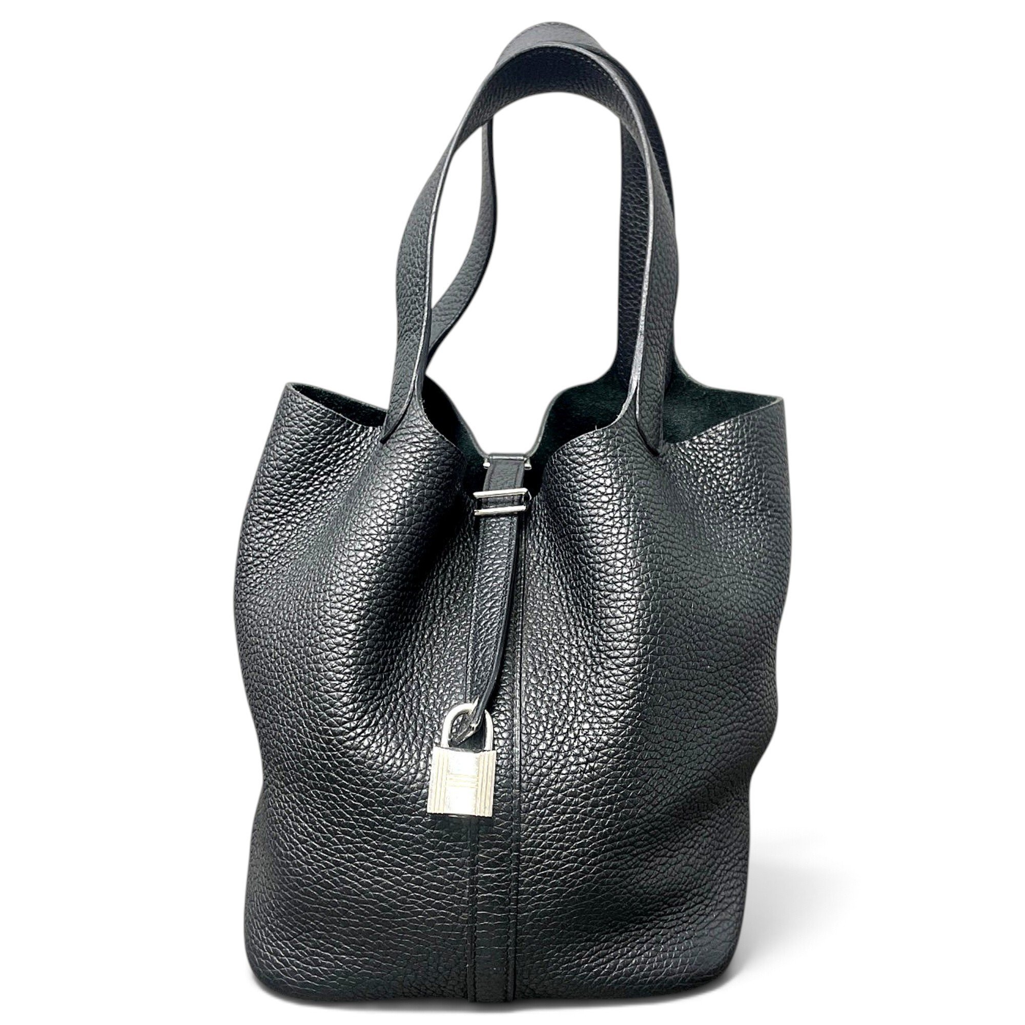 Picotin leather tote