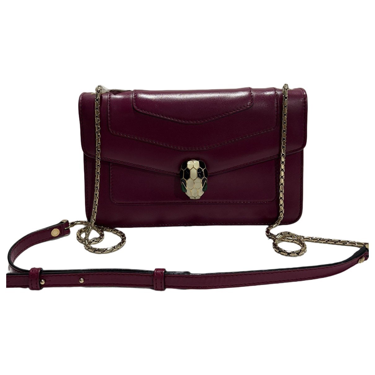 Serpenti leather handbag