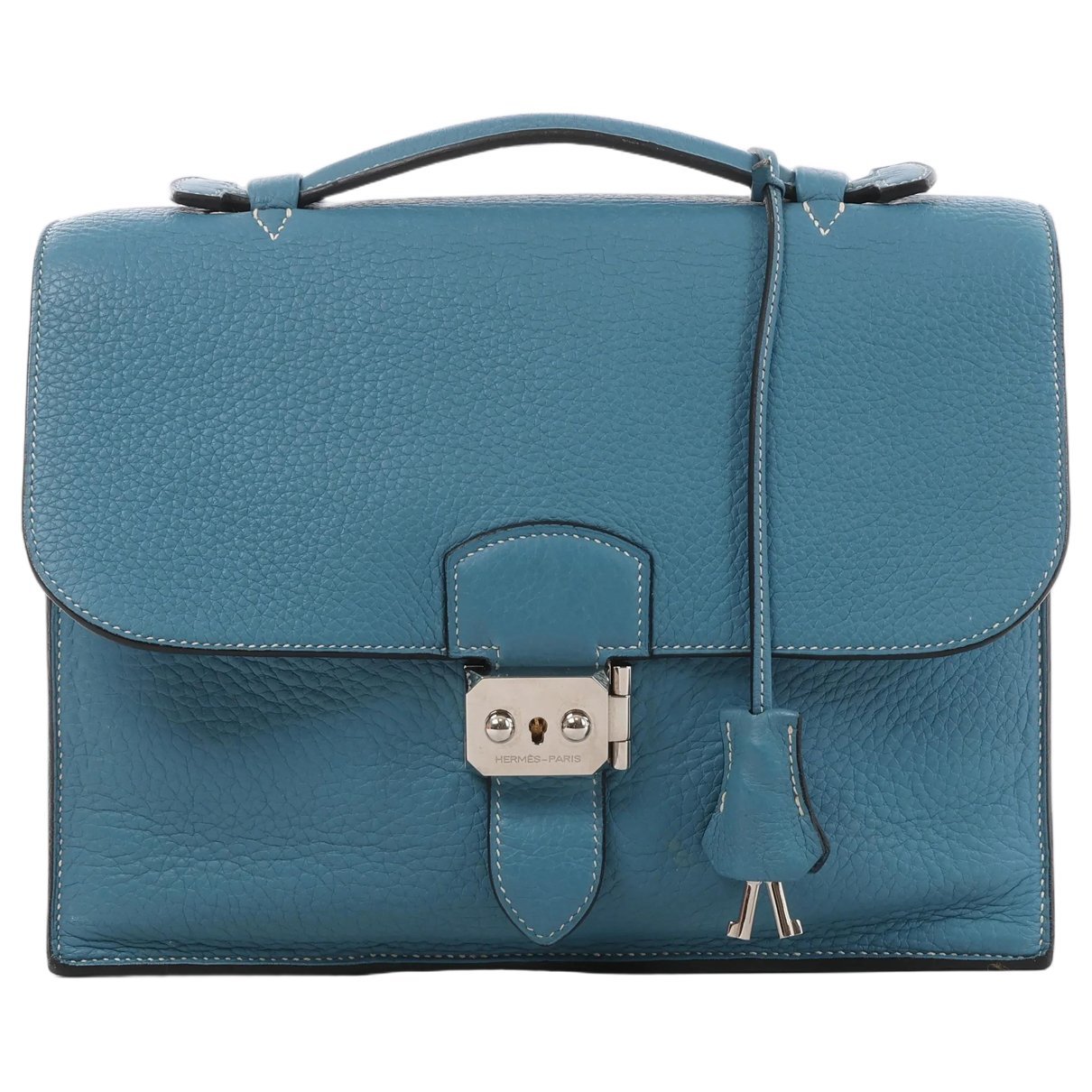 H leather handbag