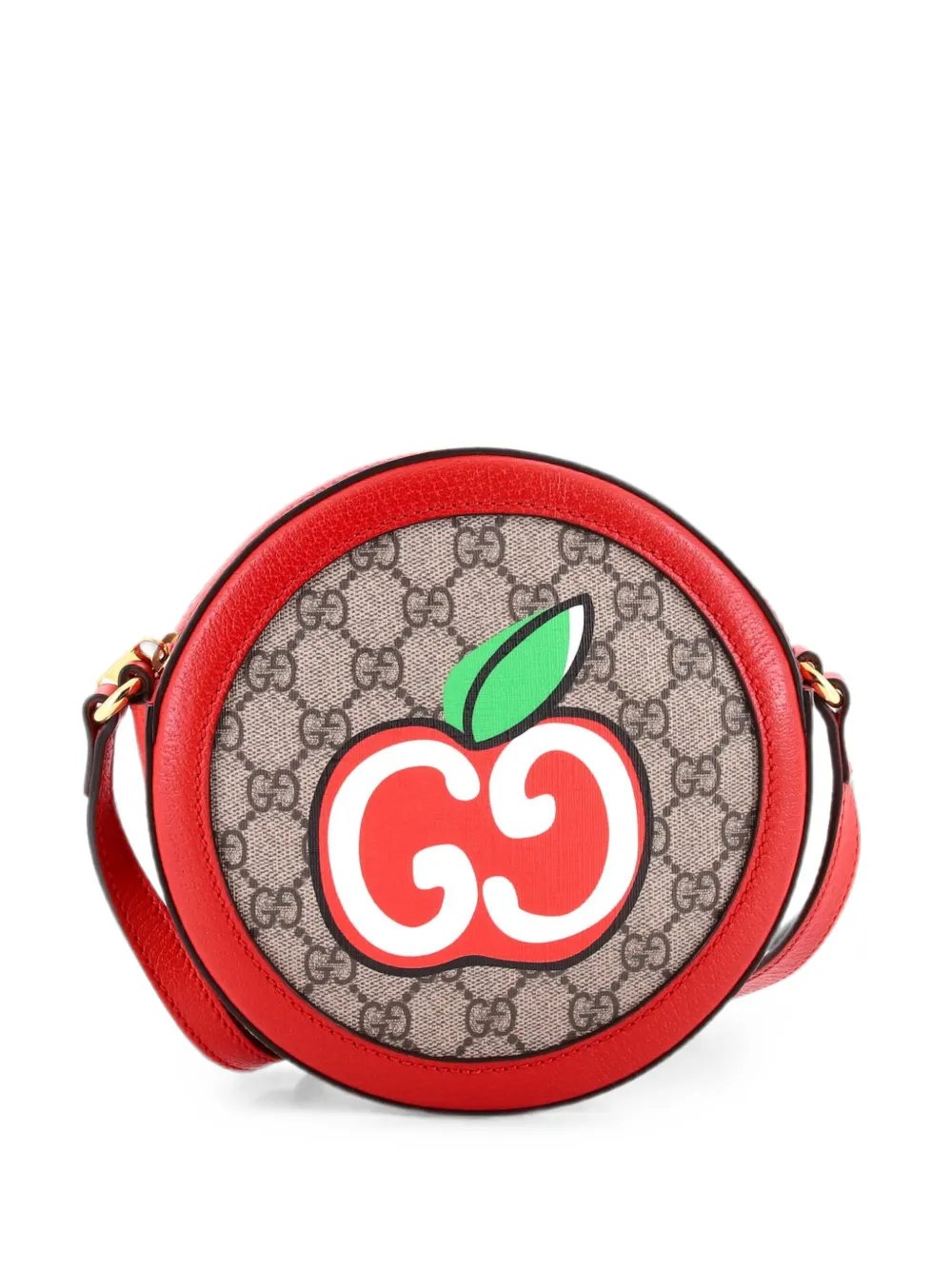 Ophidia Round Shoulder Bag Apple GG Coated Canvas Mini crossbody bag