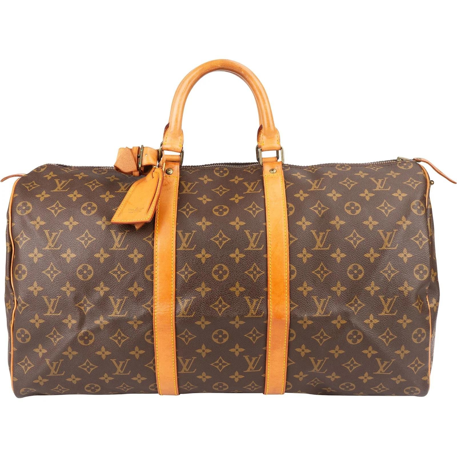 Keepall leather travel bag